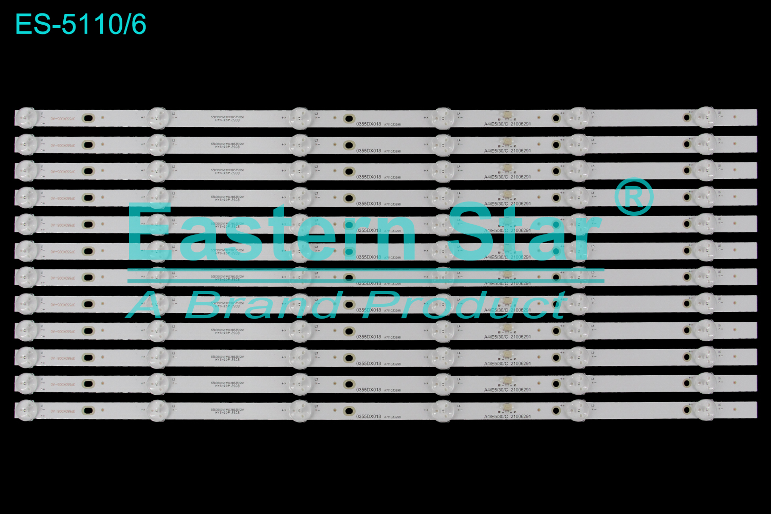 ES-5110 LED TV Backlight use for 55" Konka LED55K55SN 55D3503V1W6C1B53512M 0355DX018 A711033298 A4/E5/30/C 21006291 3P55DX LED BACKLIGHT STRIP(12)