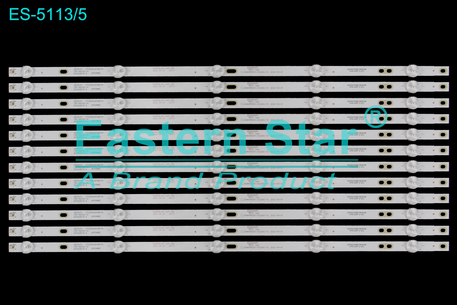 ES-5113 LED TV Backlight use for 55" Konka U55V 55W  303AK550054 AHKK55D05-ZC22AG-10 55D3503V1W5C1B54612M DLED55KJAH 12X5006   LED BACKLIGHT STRIP(12)