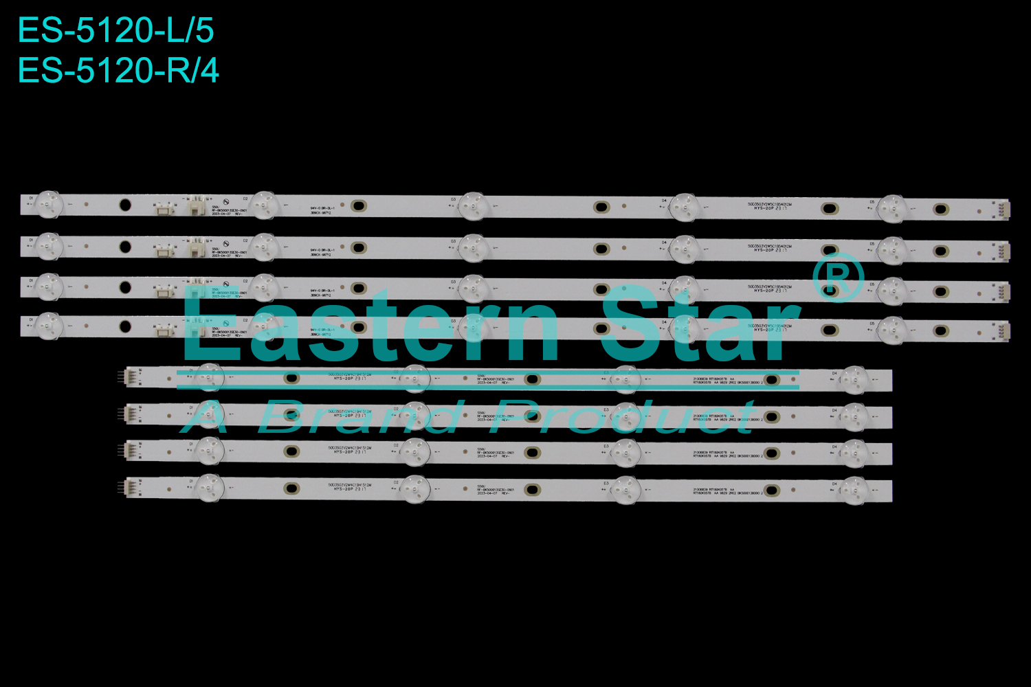 ES-5120 LED TV Backlight use for 50" Konka  LED50K510 S50U LED50G30UE  RF-BK500013SE30-0901 2023-04-07 50D3503V2W5C1B54012M 50D3503V2W5C1B41512M LED BACKLIGHT STRIP(8)