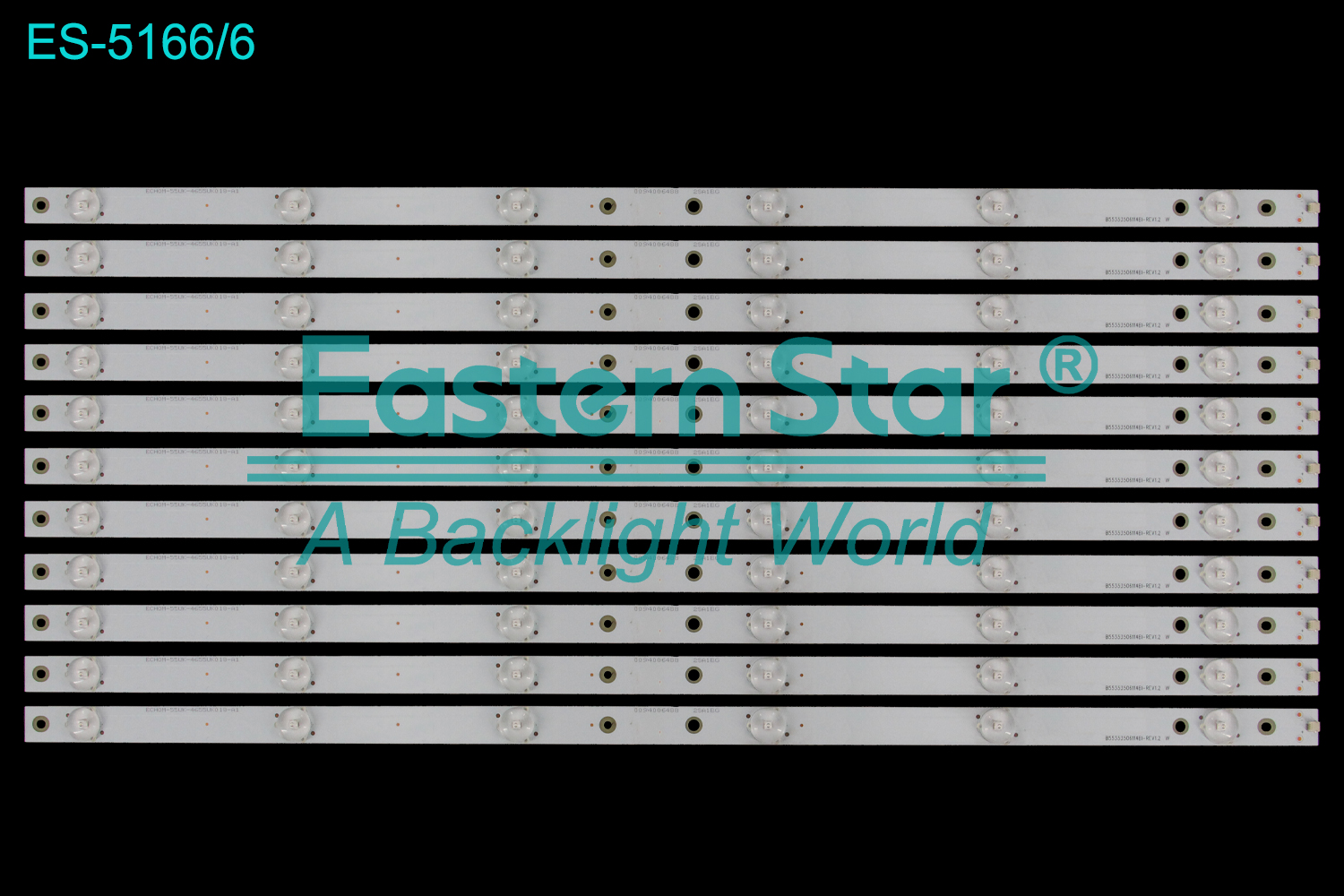 ES-5166 LED TV Backlight use for 55" Haier LS55AL88U88 LE55AL88G31 LE55G310Z  CRH-B55353506114B1-REV1.1, A6M02B52SA257PEA LED BACKLIGHT STRIP(11)