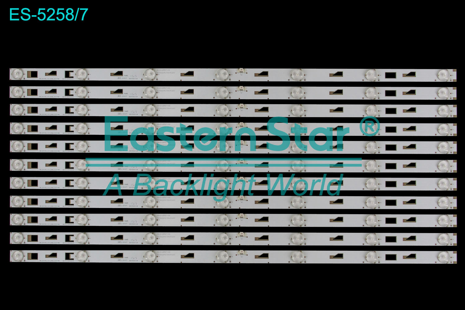 ES-5258 LED TV Backlight use for 55" Tcl  55FS3700, 55FS3700TAAA  D55A710  SW-4C-LB5507-YH1， TMT_55F3700_11X7_3030C_7S1P P98  LED BACKLIGHT STRIP(11)