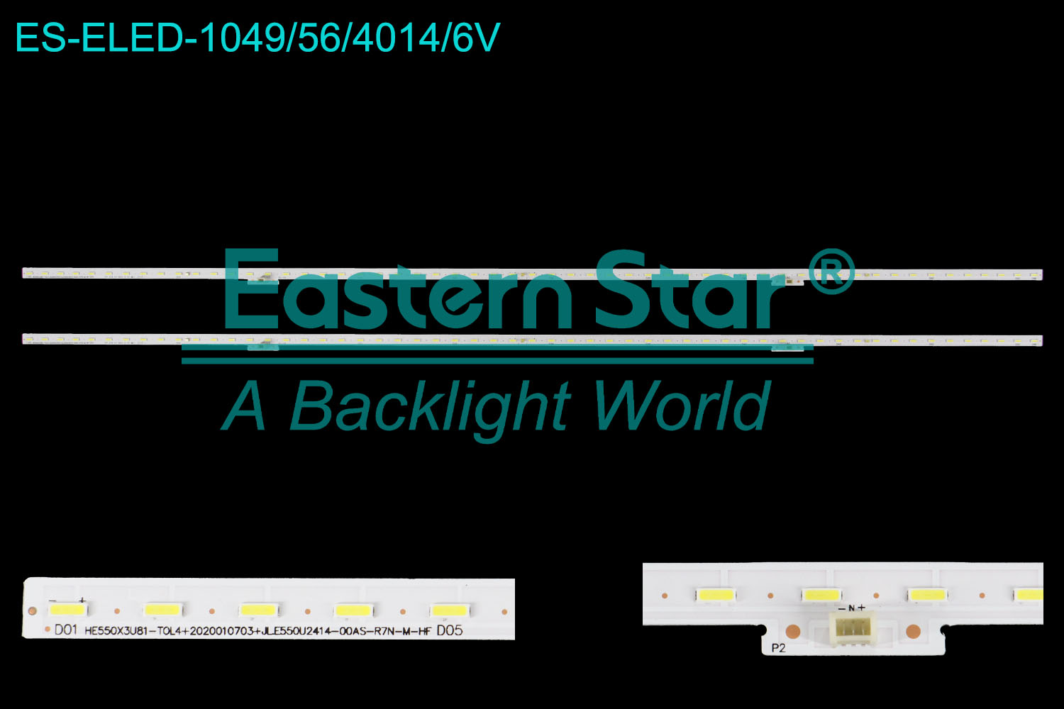 ES-ELED-1049 ELED/EDGE TV backlight use for 55'' Hisense  55E4F-P35  HE550X3U81-T0L4+2020010703+JL.E550U2414-00AS-R7N-M-HF LED BACKLIGHT STRIP(2)