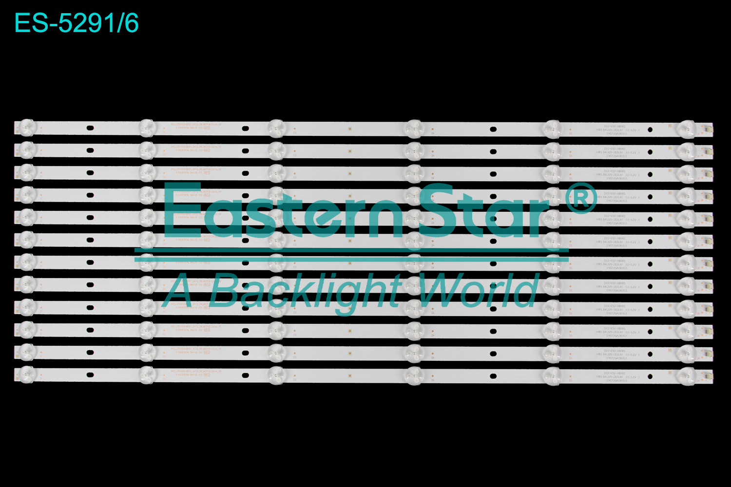 ES-5291 LED TV Backlight use for 65" HRS_JZTCH65HB001_6X12_2W_MCPCB12mm_V0  LED BACKLIGHT STRIP(12)