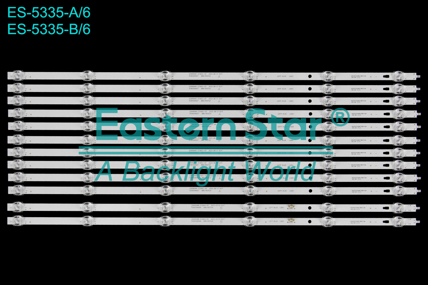 ES-5335 LED TV Backlight use for 65" Haier LED65D06A-ZC56AG-05、LED65D06B-ZC56AG-05、LED65D06A-ZC56AG-04、LED65D06B-ZC56AG-04 LED BACKLIGHT STRIP(12)