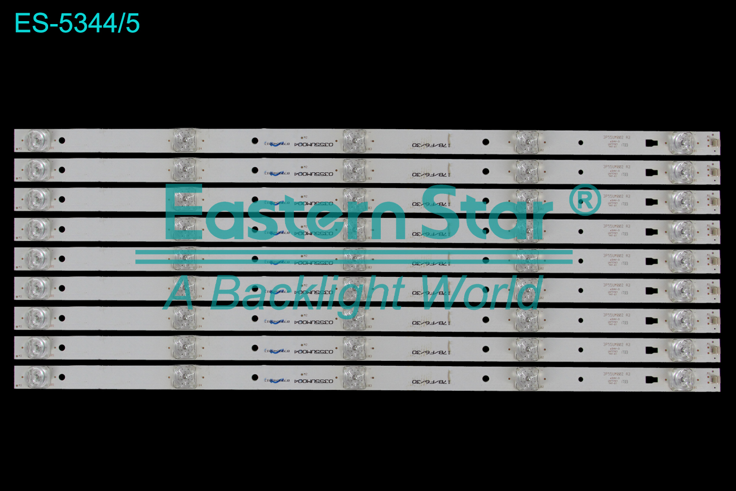 ES-5344 LED TV Backlight use for 55" Changhong  3P55UM002 A3 B709040813   LED BACKLIGHT STRIP(9)