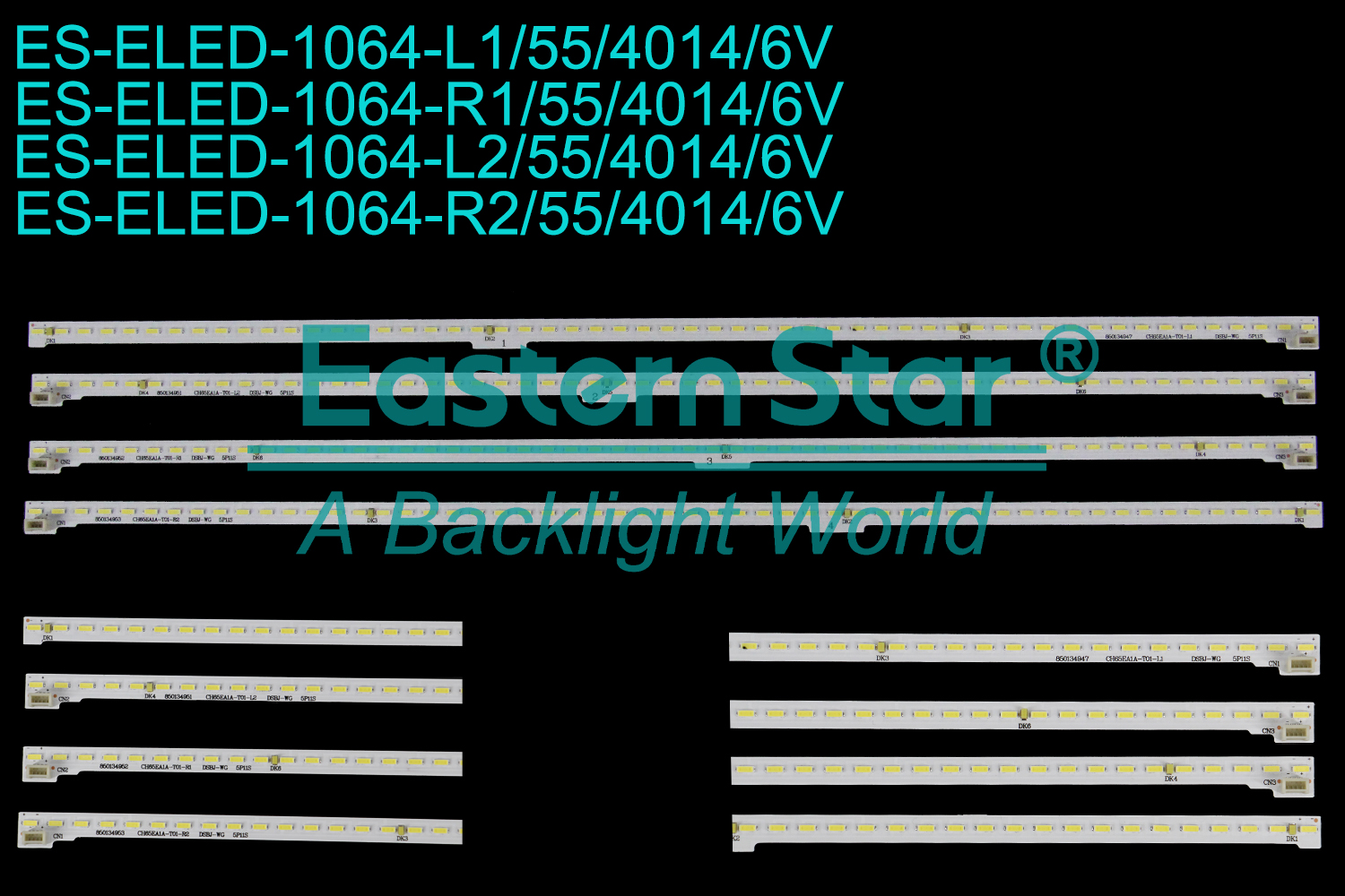 ES-ELED-1064 ELED/EDGE TV backlight use for 65'' Changhong  65Q2EU,65Q3EU CH65EA1A-T01-L1 850134947， CH65EA1A-T01-L2 850134951， CH65EA1A-T01-R1 850134952， CH65EA1A-T01-R2 850134953 LED BACKLIGHT STRIP(4)