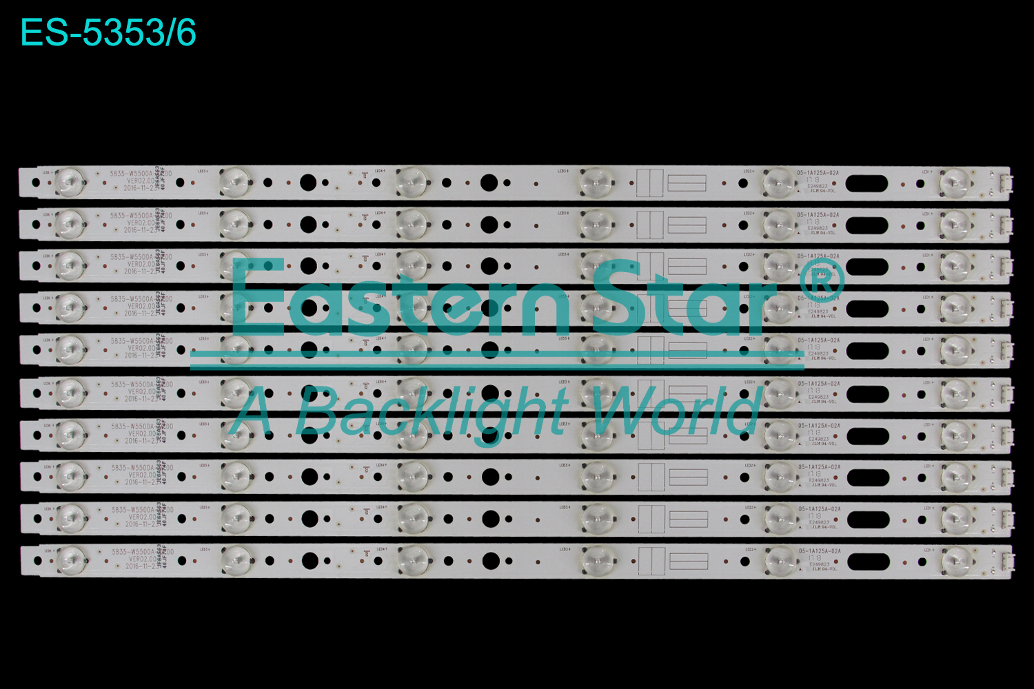 ES-5353 LED TV Backlight use for 55" Skyworth  55G6AE 55G6A  5835-W5500A-0P00，05-1A125A-02A  LED BACKLIGHT STRIP(10)