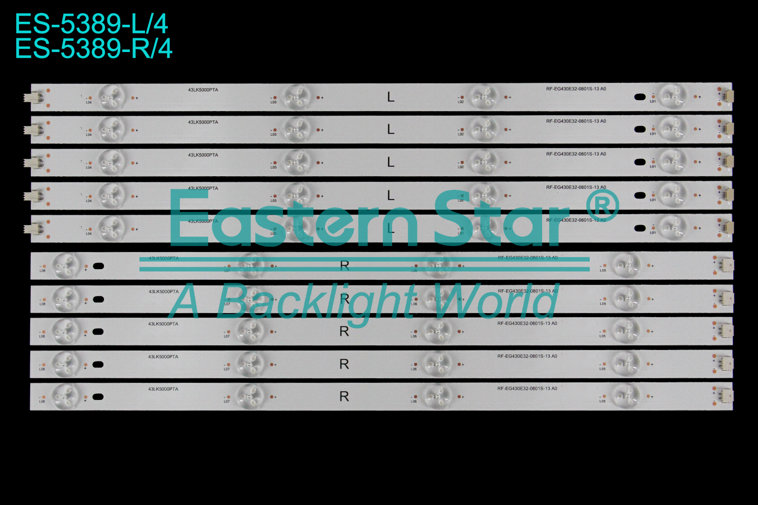 ES-5389 LED TV Backlight use for 43" Lg 43LK5000PTA  43LK5000PTA RF-EG430E32-0801S-13 A0  LED BACKLIGHT STRIP(10)