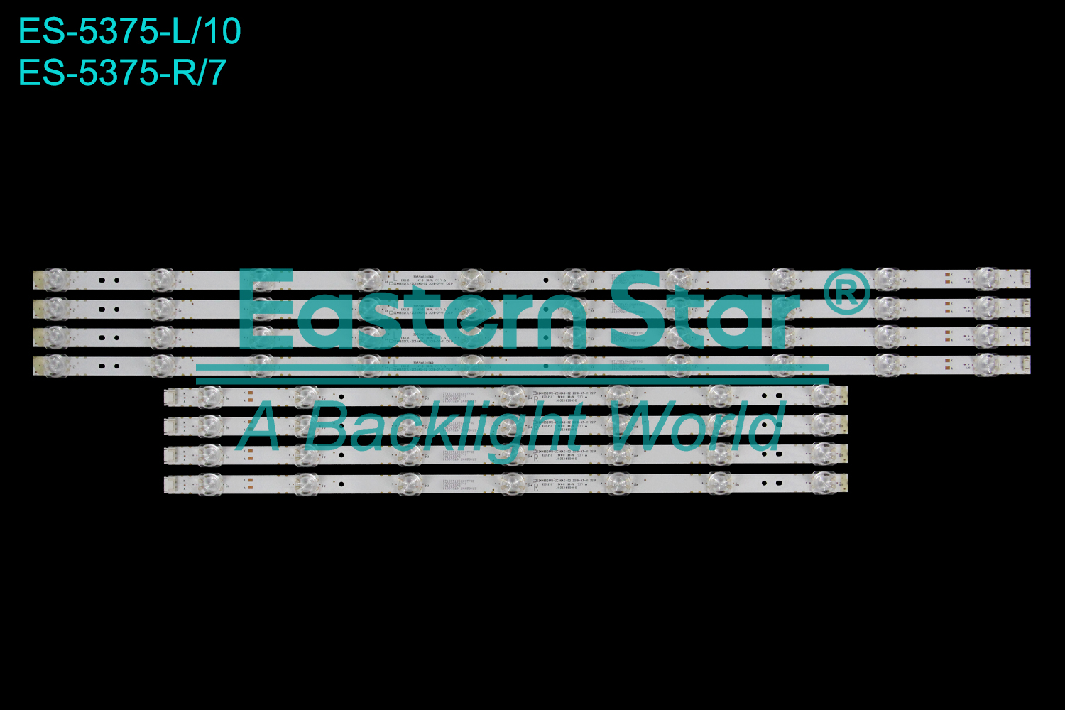 ES-5375 LED TV Backlight use for 65" Konka LED65T3 65D6S V65 SZKK65D17L-ZC56AG-02, SZKK65D17R-ZC56AG-02, 303SK650050,303SK650049  LED BACKLIGHT STRIP(8)