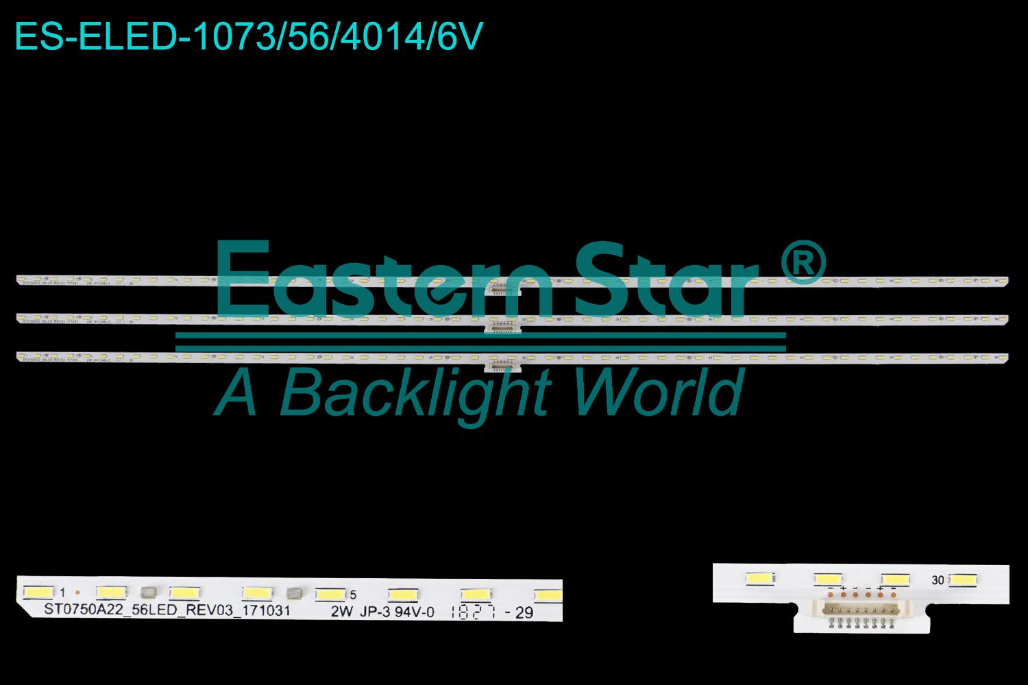 ES-ELED-1073 ELED/EDGE TV backlight use for 75'' Sony  STO750A22_56LED_REV03_171031 LED BACKLIGHT STRIP(3)
