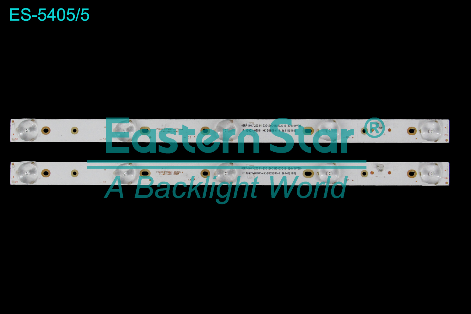 ES-5405 LED TV Backlight use for 20" Philco Ph20m91d SJ.HK.D1950501-2835BS-M 1.14.MD195001 160925 06RP-HKC-20C1N-230120C1N00030-B-124V04V3B-171124D3-05081-HK.D195S01-11861-MZ1002  LED BACKLIGHT STRIP(2)