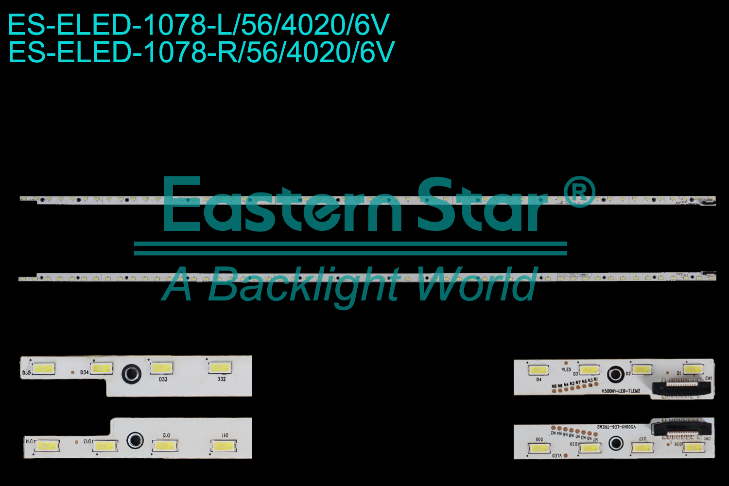 ES-ELED-1078 ELED/EDGE TV backlight use for 50'' L:V500H1-LE6-TLEM2 R:V500H1-LE6-TREM2  LED BACKLIGHT STRIP(2)
