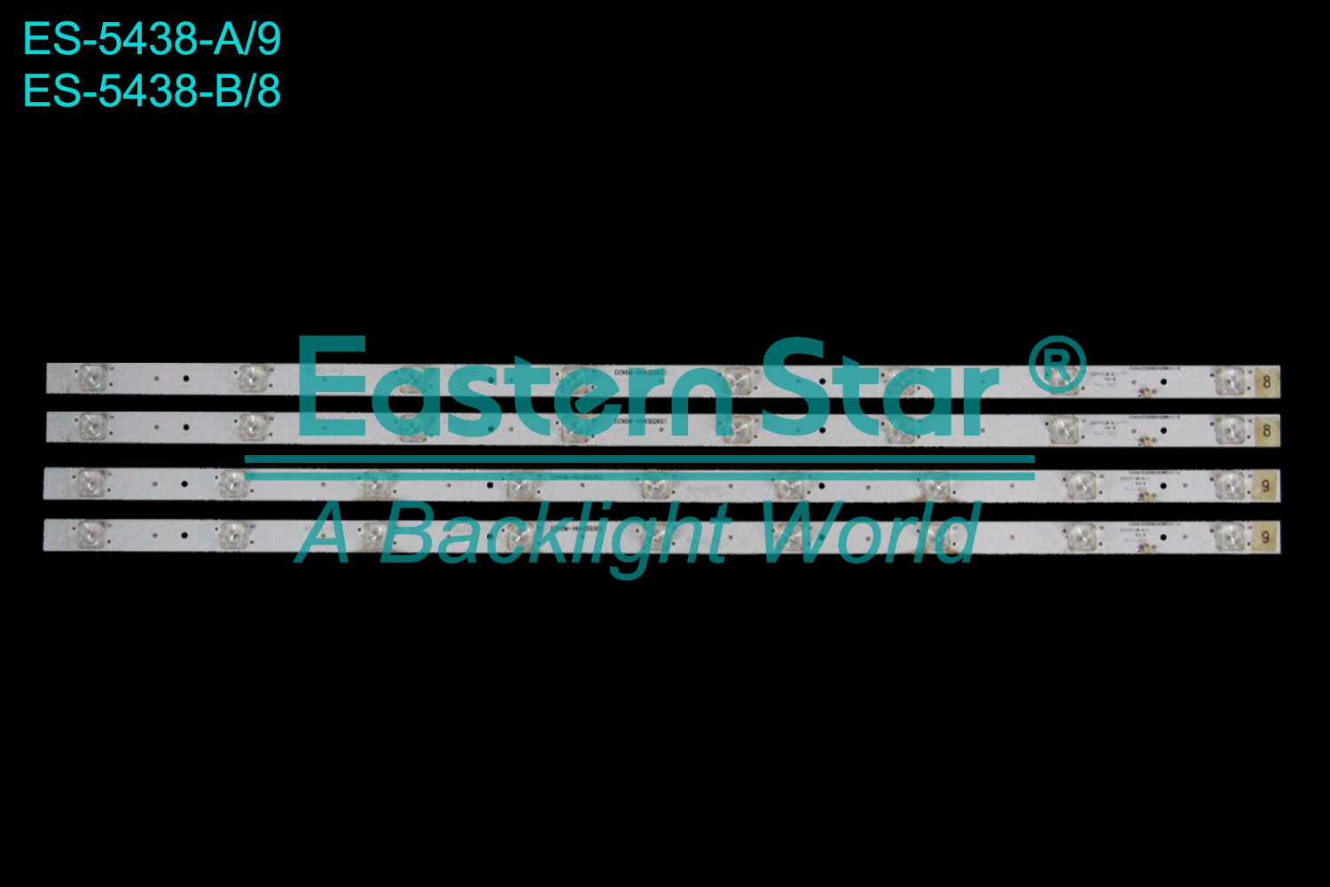ES-5438 LED TV Backlight use for 40" Konka LED40F1500N C A:CRH-ES40A3535080242BREV1.1-A B:CRH-ES40A3535080242BREV1.1-B  LED BACKLIGHT STRIP(4)