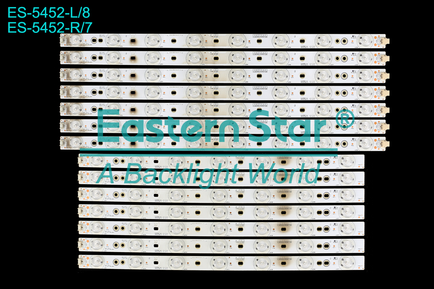 ES-5452 LED TV Backlight use for 42" Skyworth  42E320W L:E227809 CHX-S(I).94V-0 D002620WCA000281B11 A R:E227809 CHX-S(I).94V-0 B002616WCA010991B11 A LED BACKLIGHT STRIP(14)