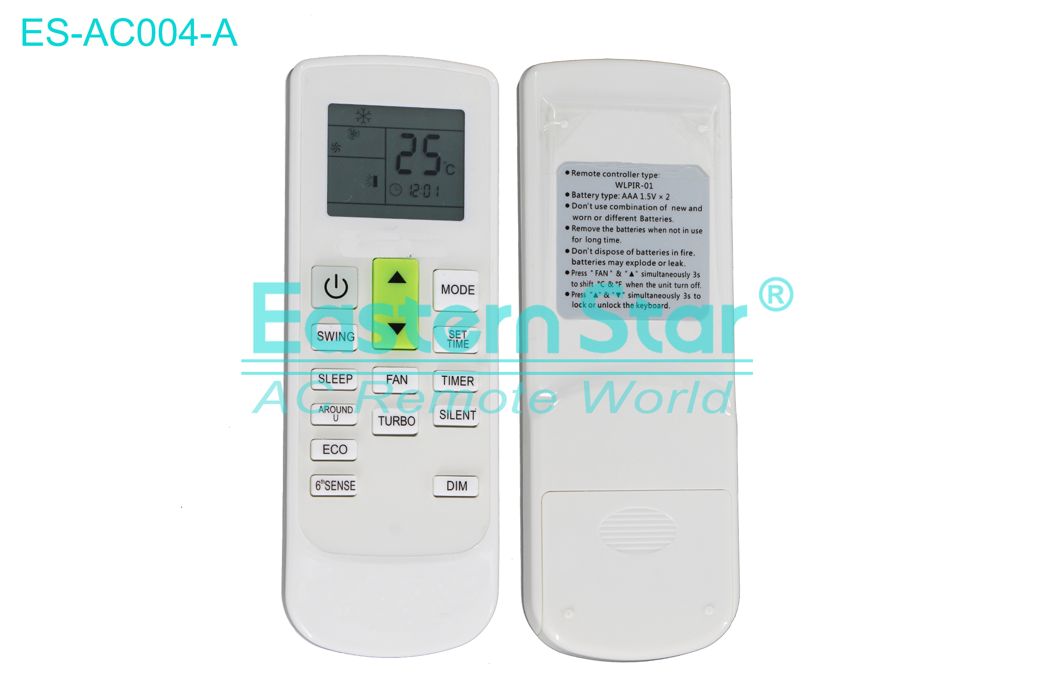 ES-AC004-A High Quality China Remote AC Remote for Blue Star / Whirlpool  Air Conditioner Remote A/C 15 keys AC 15
