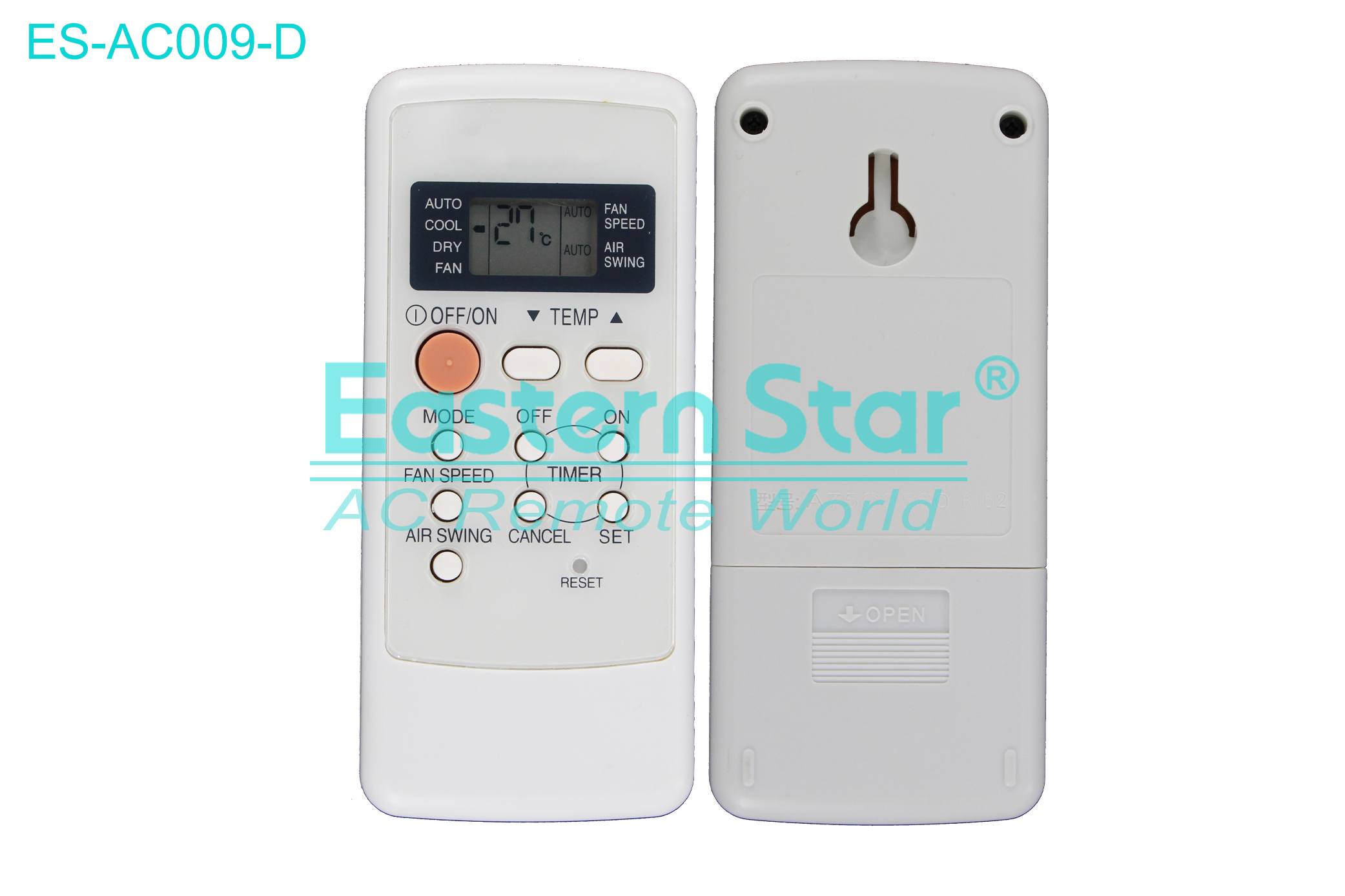 ES-AC009-D High Quality China Remote AC Remote for Panasonic  Air Conditioner Remote A/C 10 keys