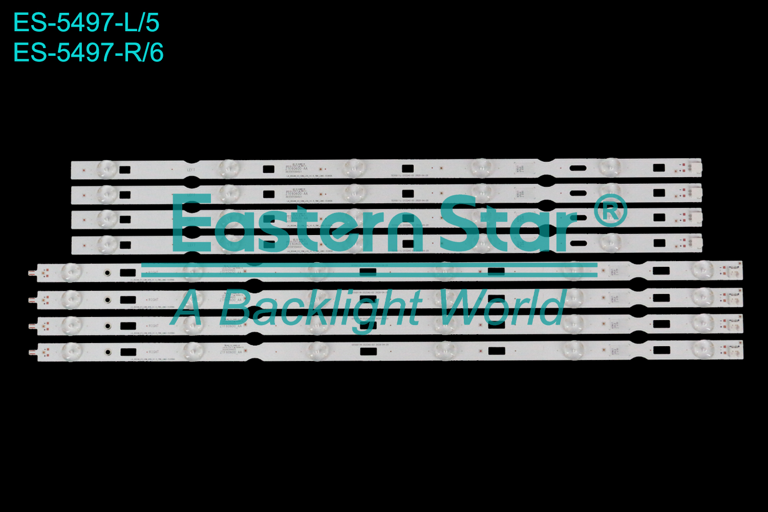 ES-5497 LED TV Backlight use for 55" Grundig/Arcelik  55GEU7900B ZTE60600-AA 303SE550021 L4_OCEAN_E5_CDM_L05_V1.0_TBK_LM41-01005A SE55D11L-ZC22AG-03 U618 Z 07569 G7G020 ZTF60600_AA 303SE550022 L4_OCEAN_E5_CDM_R06_V1.0_TBK_LM41-01006A SE55D11R-ZC22AG-03 U618 Z 07681 G7H020 LED BACKLIGHT STRIP(8)