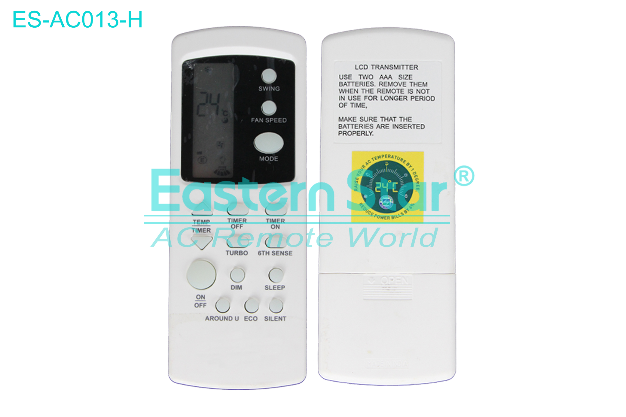 ES-AC013-H High Quality China Remote AC Remote for Voltas  Air Conditioner Remote A/C 15 keys