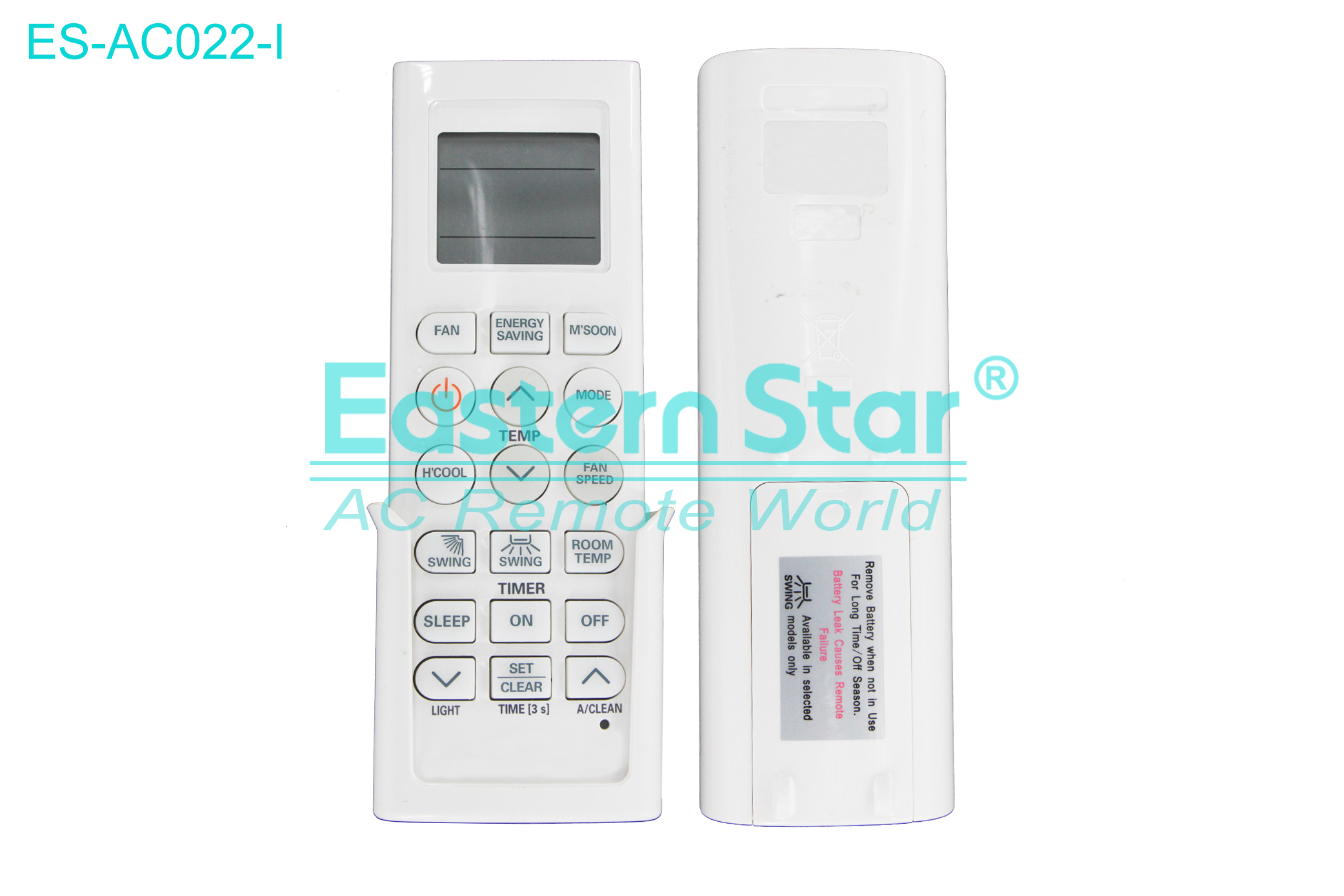 ES-AC022-I High Quality China Remote AC Remote for Lg  Air Conditioner Remote A/C 18 keys