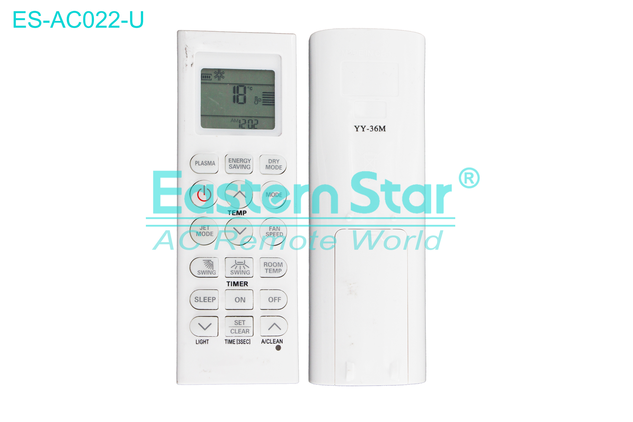 ES-AC022-U High Quality China Remote AC Remote for Lg  Air Conditioner Remote A/C 18 keys
