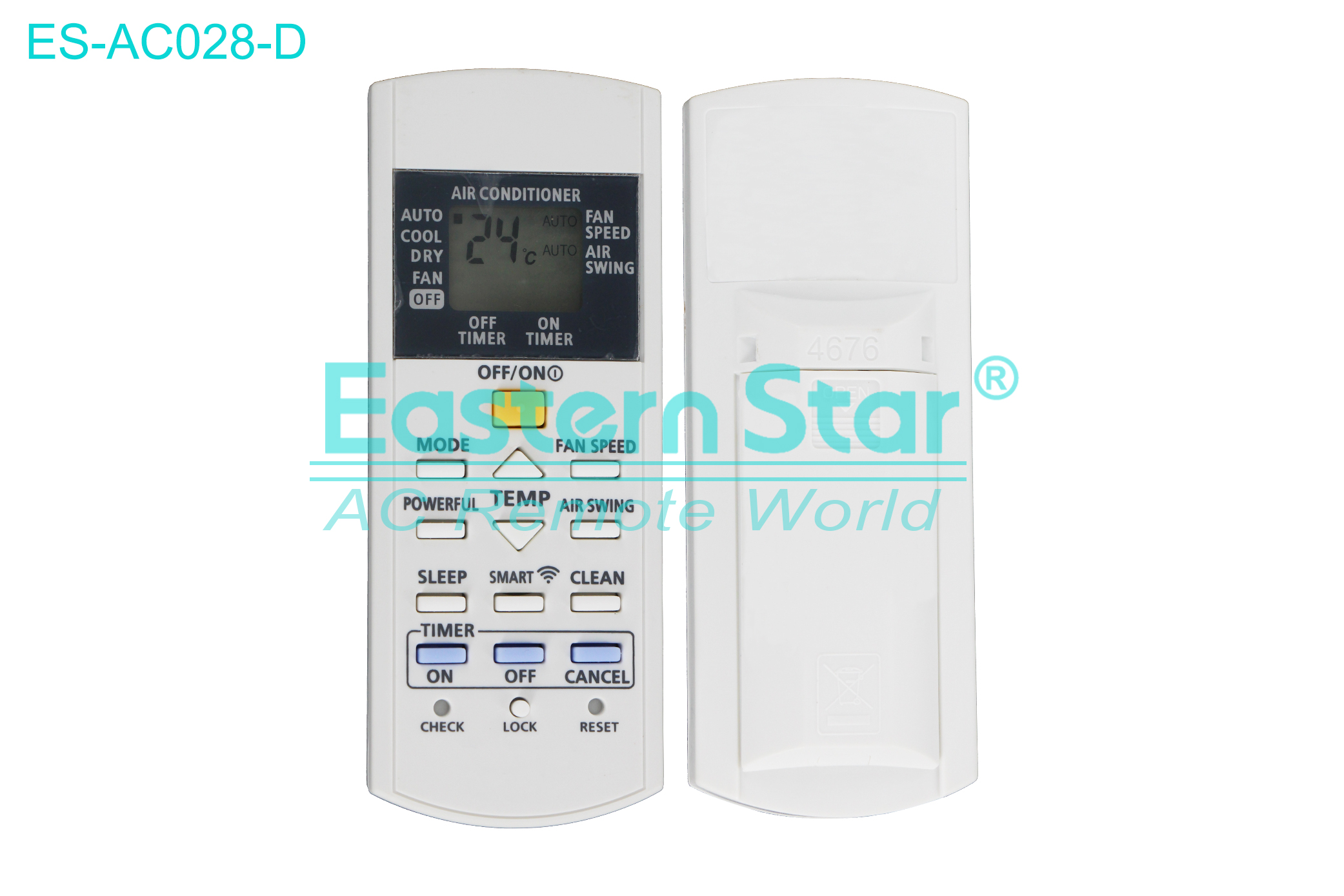 ES-AC028-D High Quality China Remote AC Remote for Panasonic Air Conditioner Remote A/C 16 keys