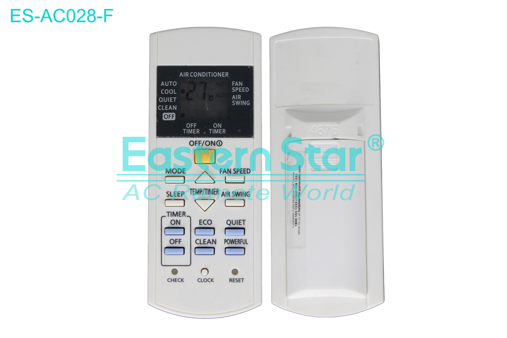 ES-AC028-F High Quality China Remote AC Remote for Panasonic Air Conditioner Remote A/C 16 keys