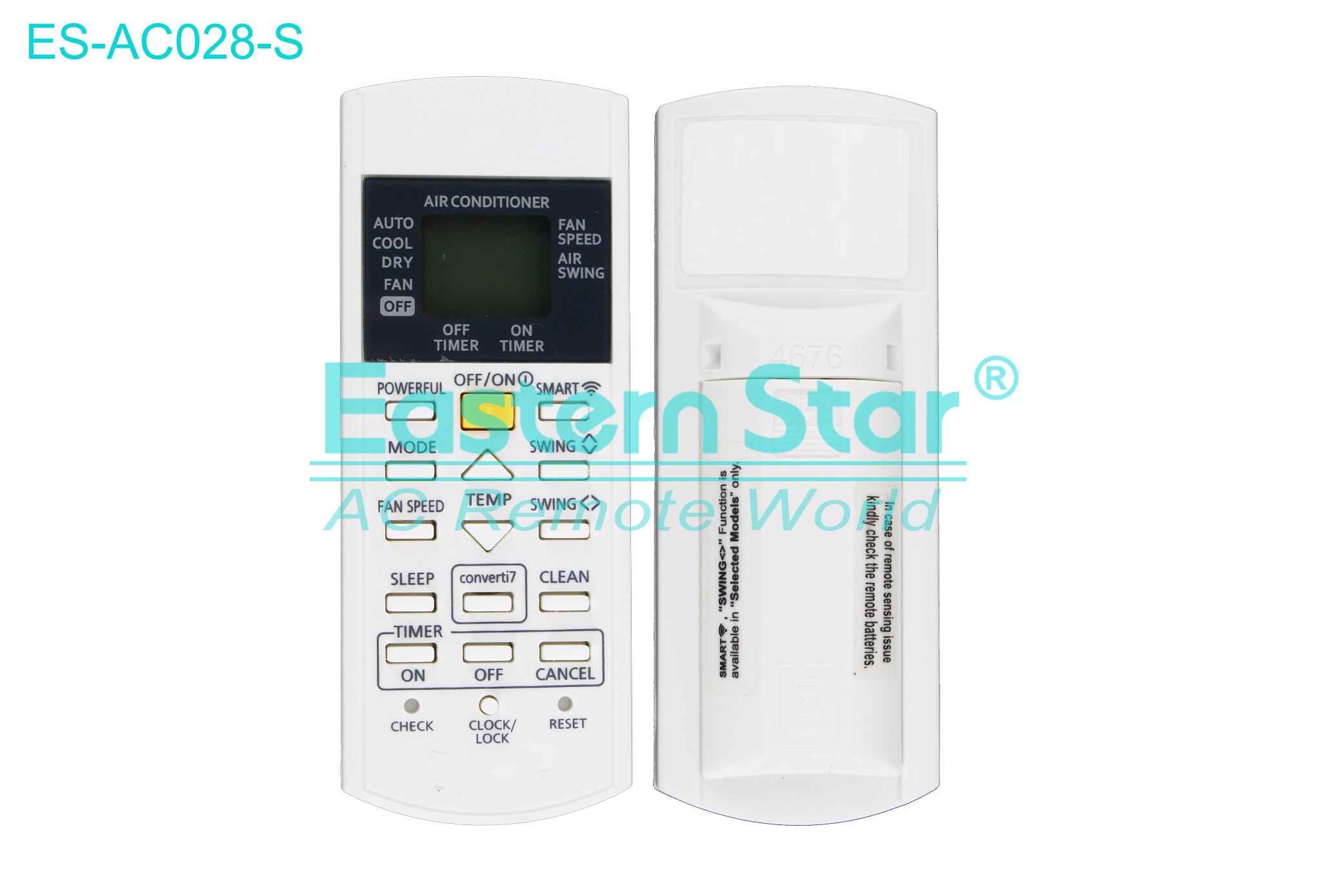 ES-AC028-S High Quality China Remote AC Remote for Panasonic Air Conditioner Remote A/C 18 keys