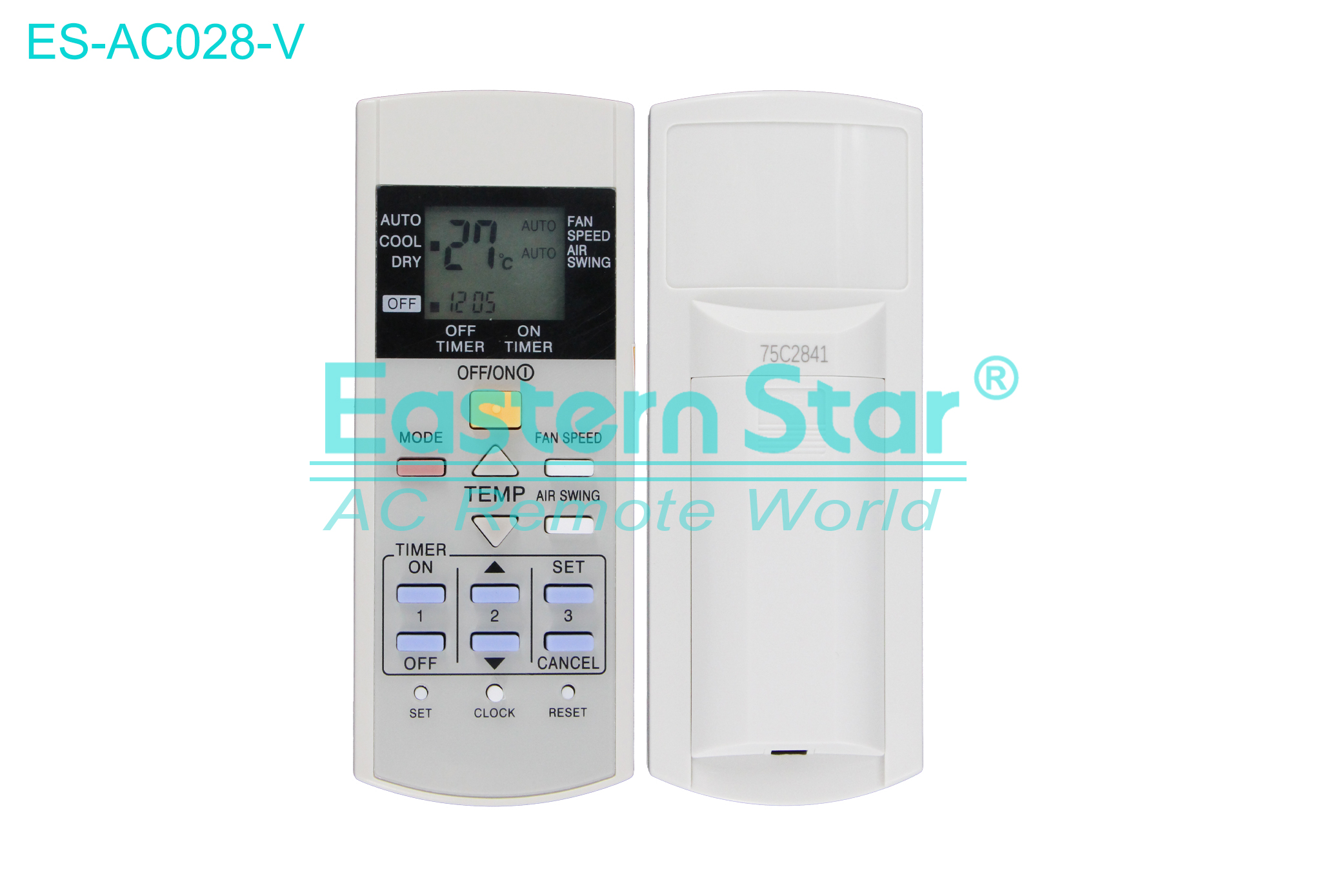 ES-AC028-V High Quality China Remote AC Remote for Panasonic Air Conditioner Remote A/C 15 keys