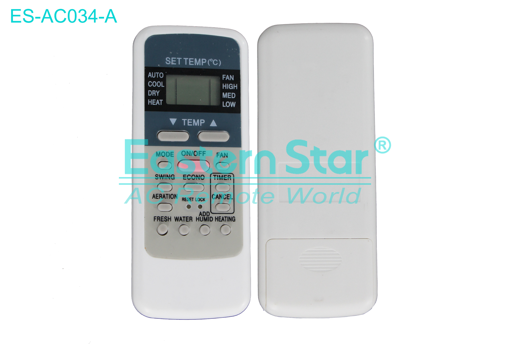 ES-AC034-A High Quality China Remote AC Remote for Mitsubishi Air Conditioner Remote A/C 16 keys