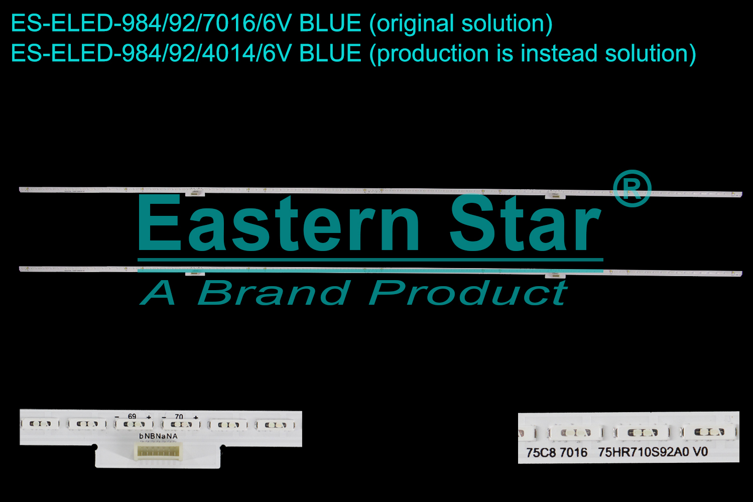 ES-ELED-984 ELED/EDGE TV backlight use for 75'' Tcl  75C815 ,75C87016 75C2 75C8 LB7592 75C8 7016 75HR710S92A0 V0  LED BACKLIGHT STRIP(2)