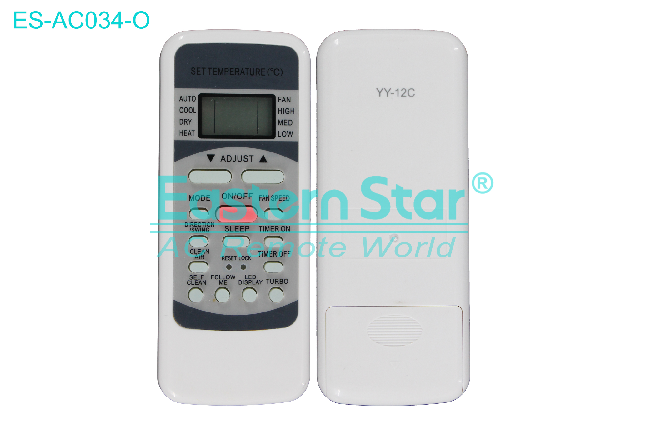 ES-AC034-O High Quality China Remote AC Remote for Midea Air Conditioner Remote A/C 17 keys