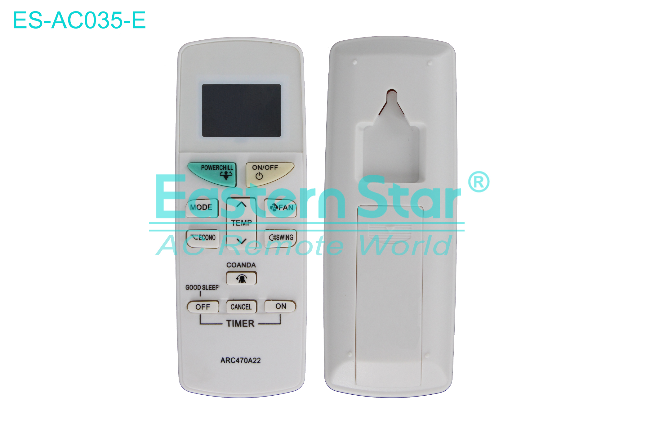 ES-AC035-E High Quality China Remote AC Remote for Daikin Air Conditioner Remote A/C 12 keys
