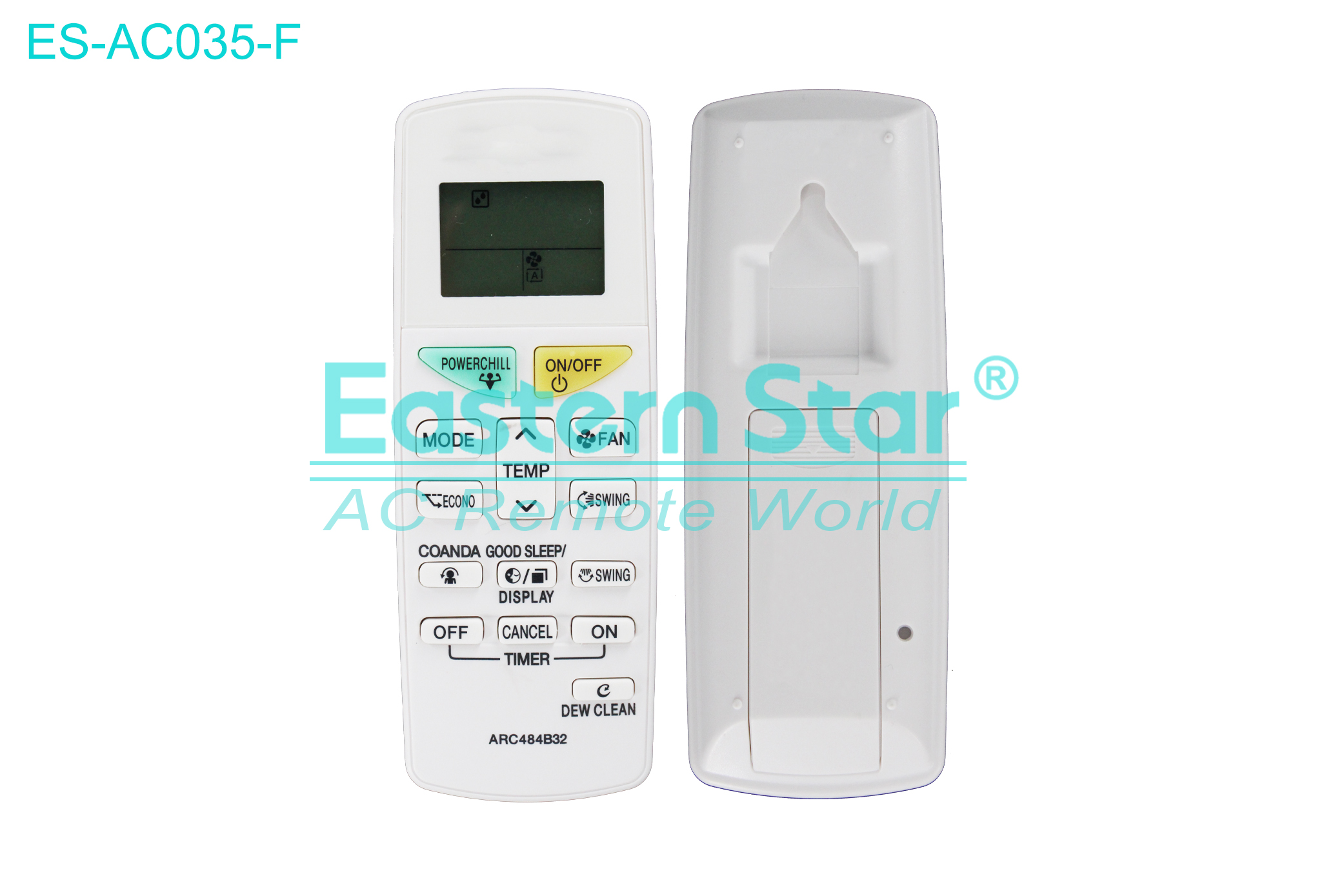 ES-AC035-F High Quality China Remote AC Remote for Daikin Air Conditioner Remote A/C 15 keys