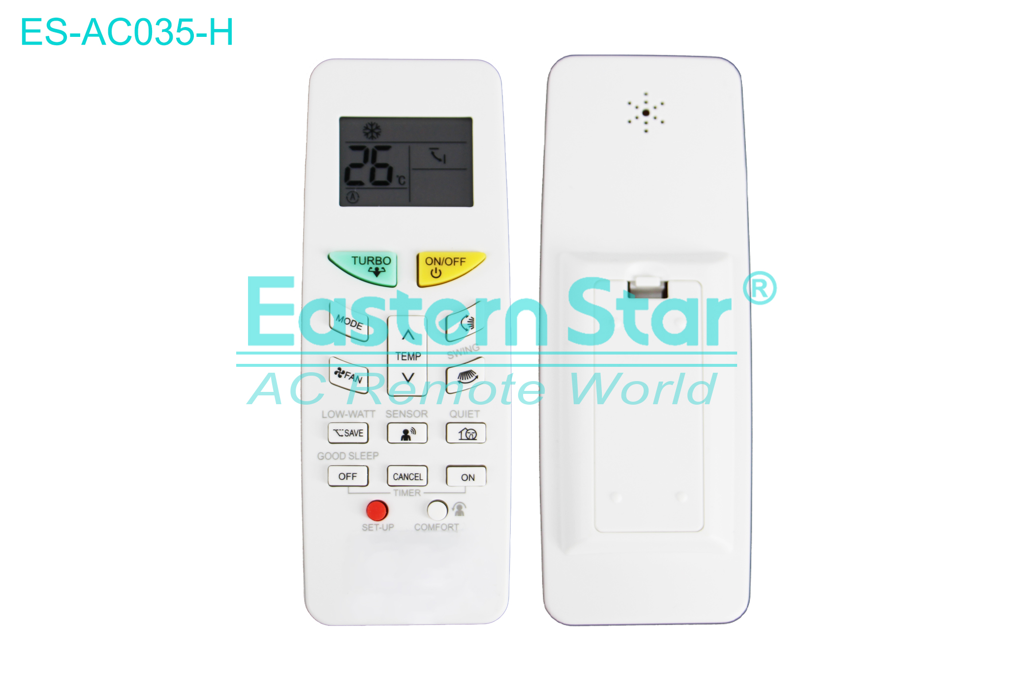 ES-AC035-H High Quality China Remote AC Remote for Daikin Air Conditioner Remote A/C 16 keys