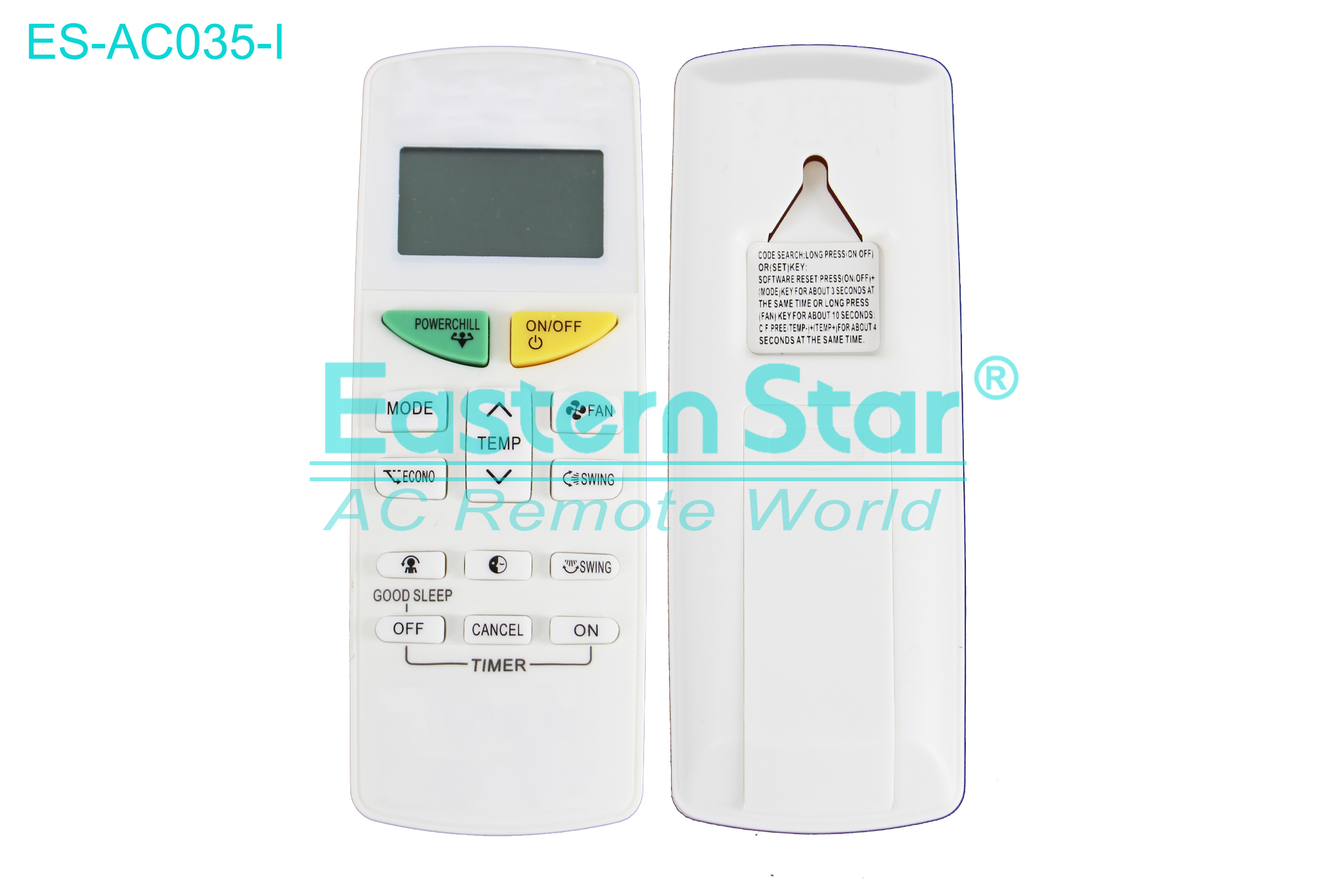 ES-AC035-I High Quality China Remote AC Remote for Daikin Air Conditioner Remote A/C 14 keys