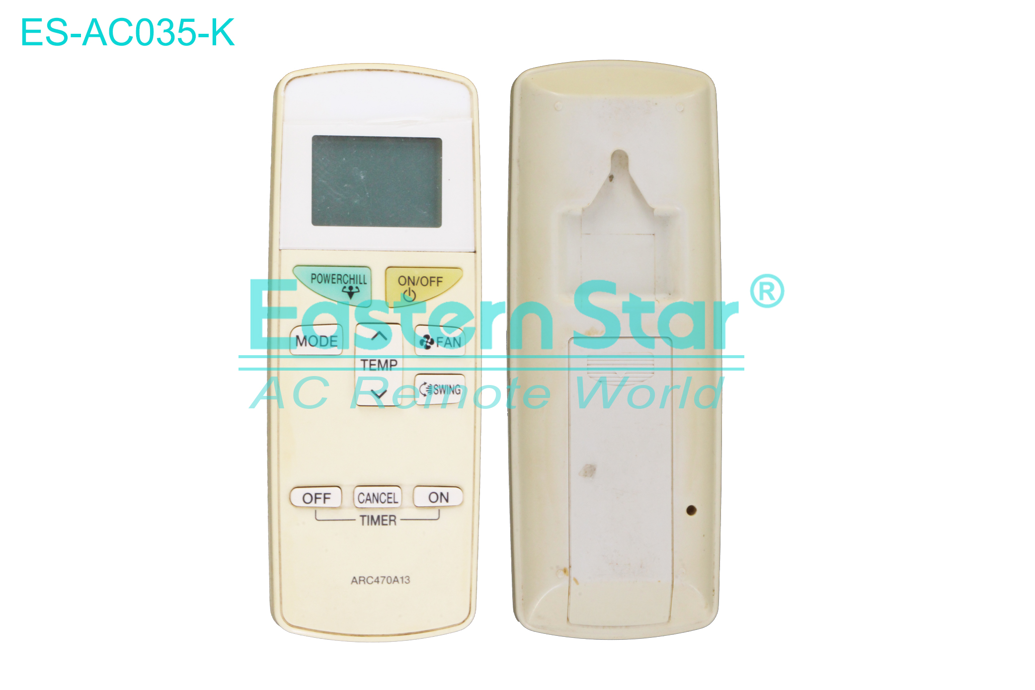 ES-AC035-K High Quality China Remote AC Remote for Daikin Air Conditioner Remote A/C 10 keys