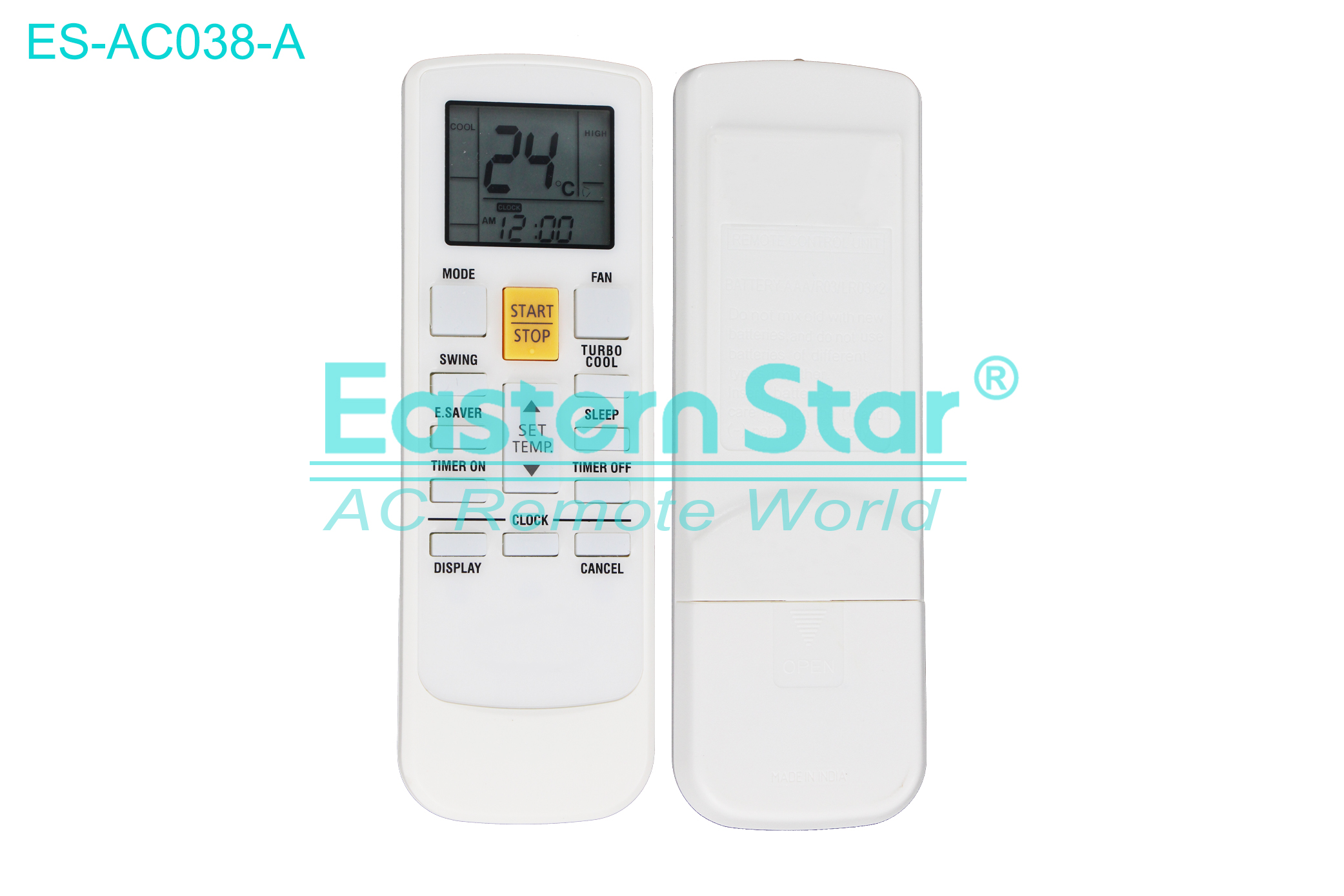 ES-AC038-A High Quality China Remote AC Remote for Fujitsu Air Conditioner Remote A/C 14 keys