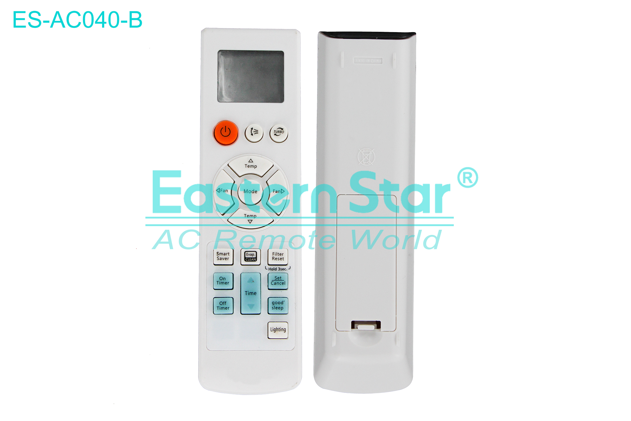 ES-AC040-B High Quality China Remote AC Remote for Samsung Air Conditioner Remote A/C 18 keys