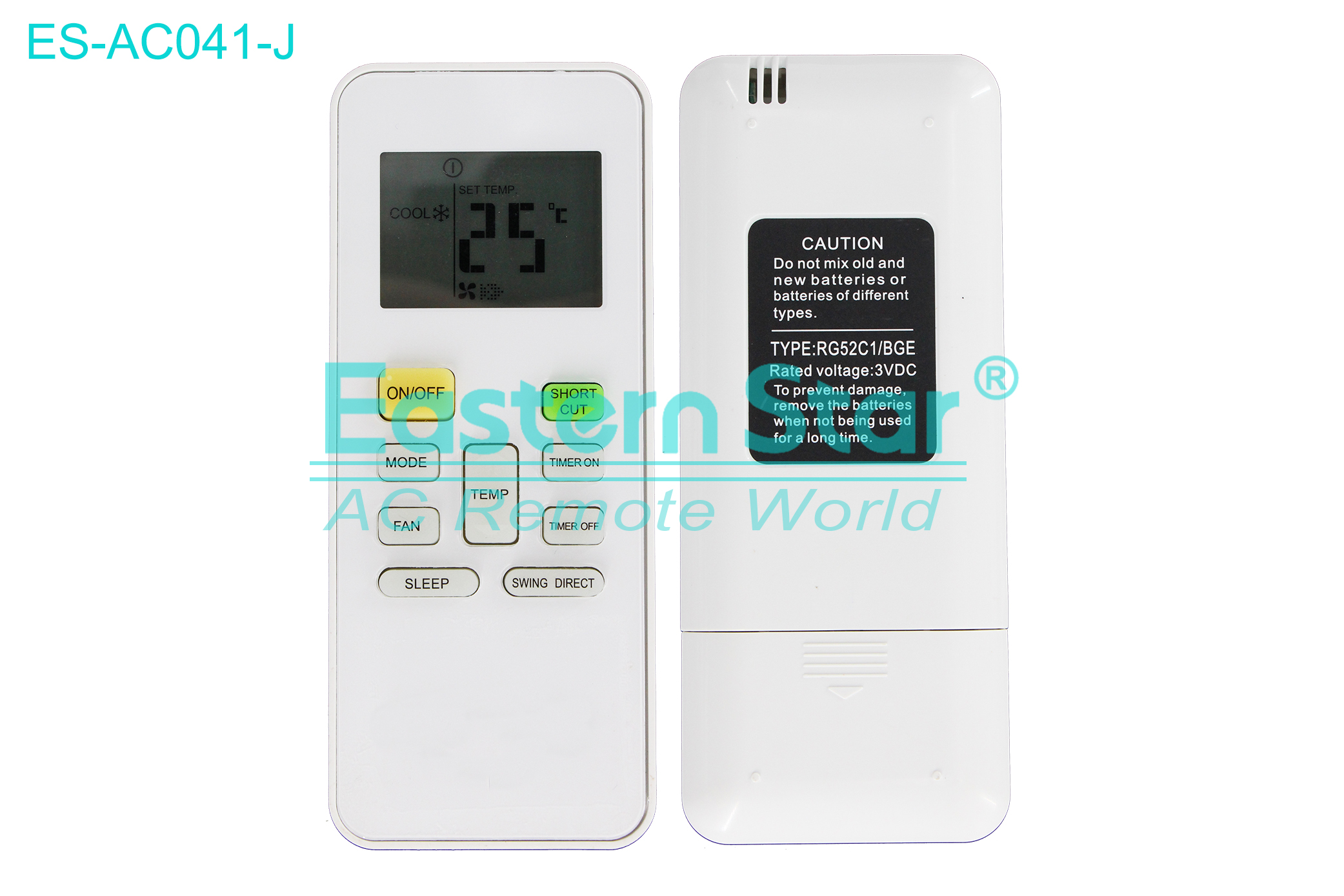 ES-AC041-J High Quality China Remote AC Remote for Midea Air Conditioner Remote A/C 9 keys
