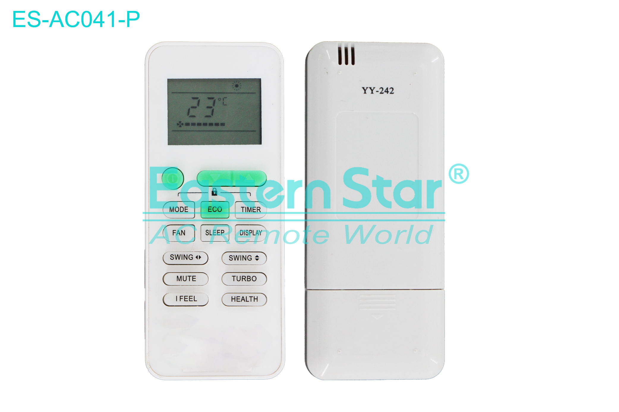 ES-AC041-P High Quality China Remote AC Remote for Tcl/Zephir Air Conditioner Remote A/C 15 keys