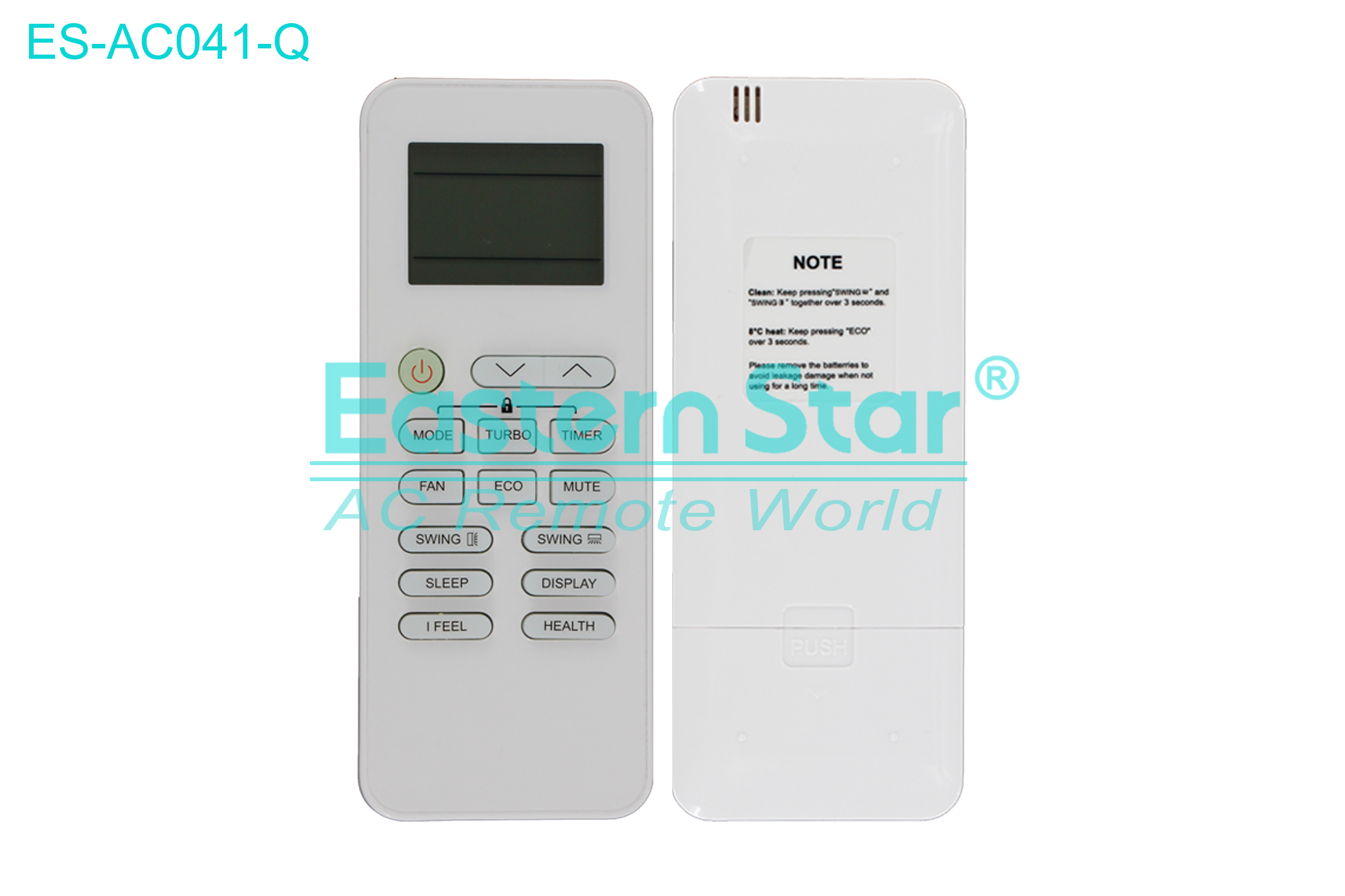 ES-AC041-Q High Quality China Remote AC Remote for Tcl Air Conditioner Remote A/C 15 keys