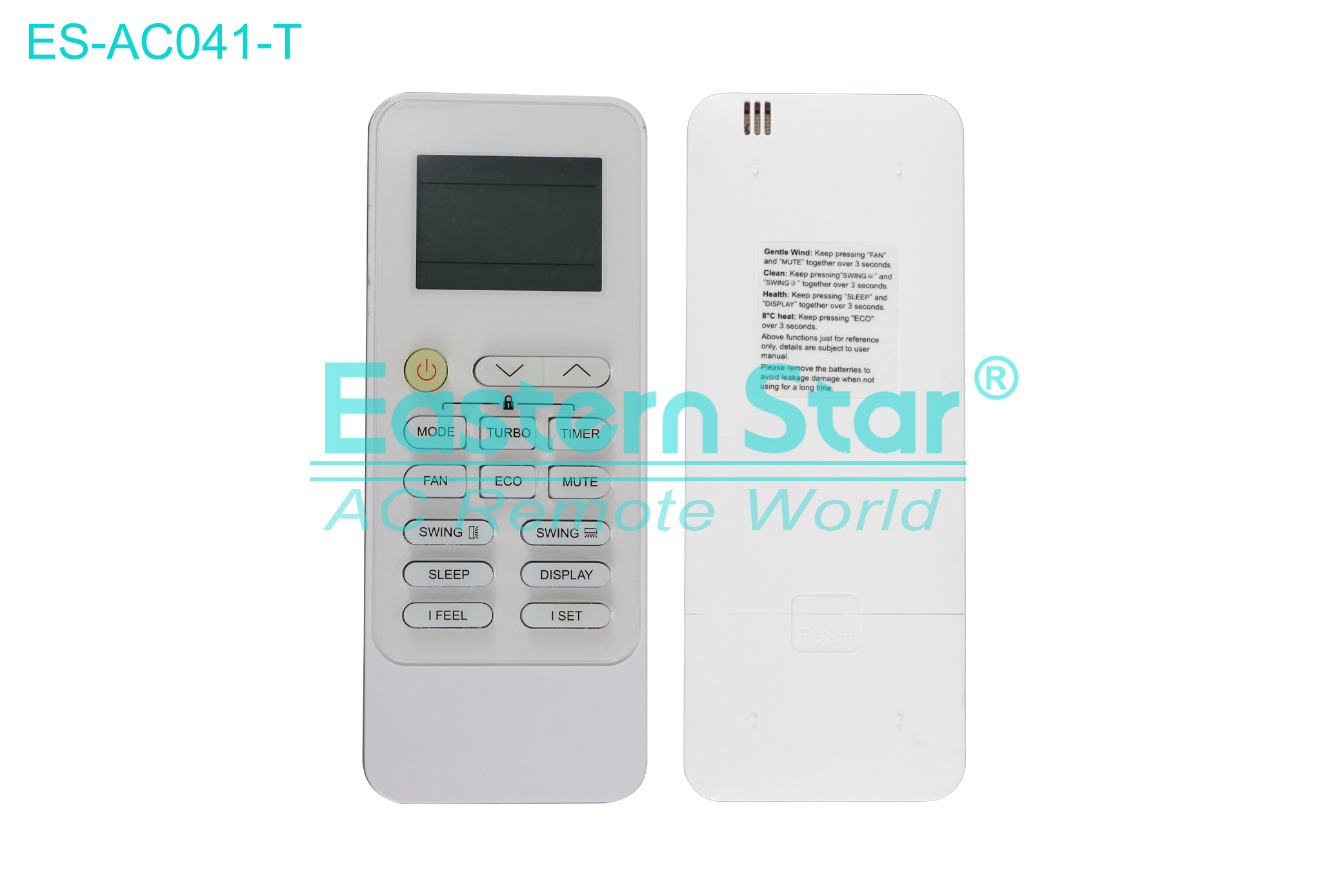 ES-AC041-T High Quality China Remote AC Remote for Tcl Air Conditioner Remote A/C 15 keys