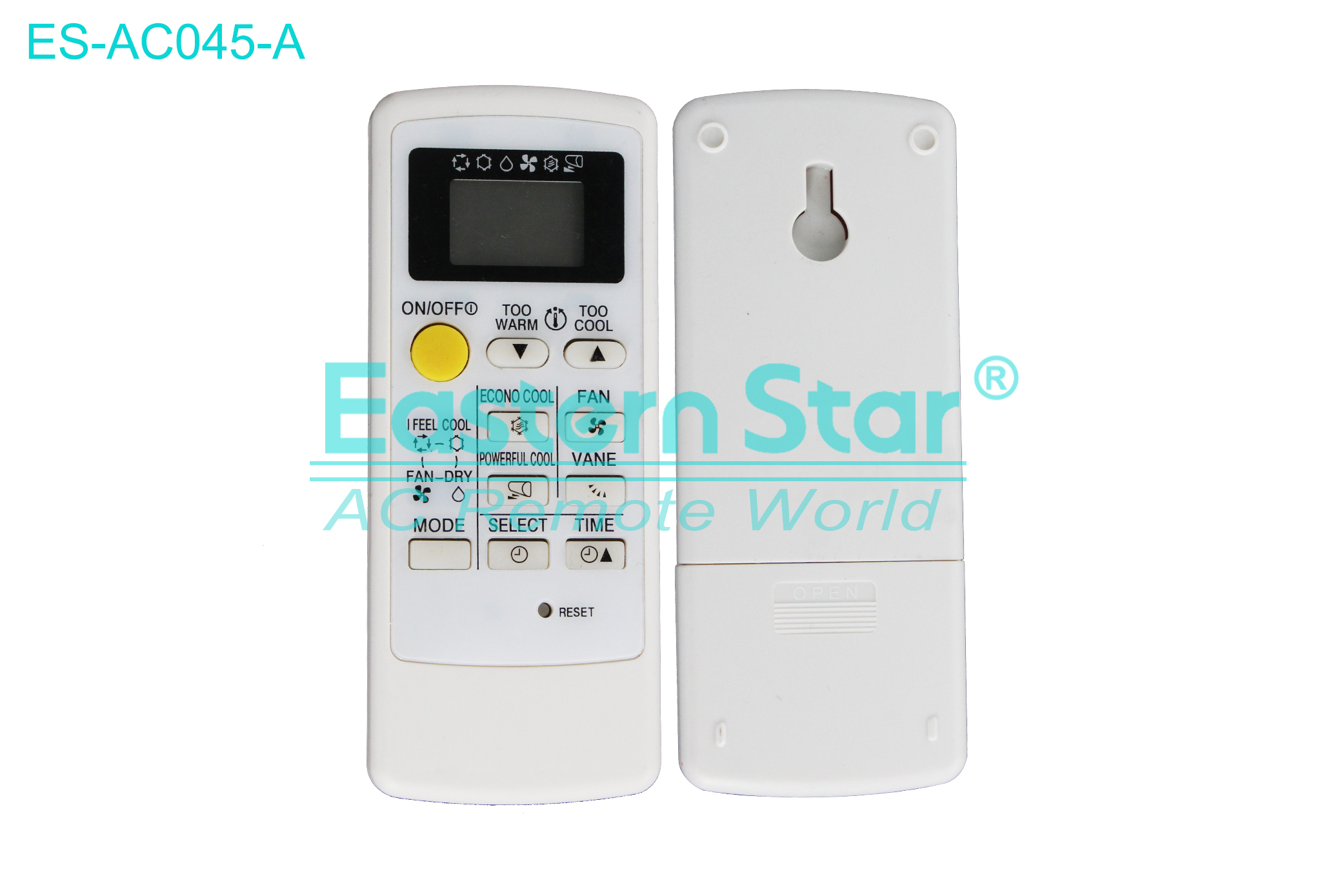 ES-AC045-A High Quality China Remote AC Remote for Mitsubishi Air Conditioner Remote A/C 11 keys