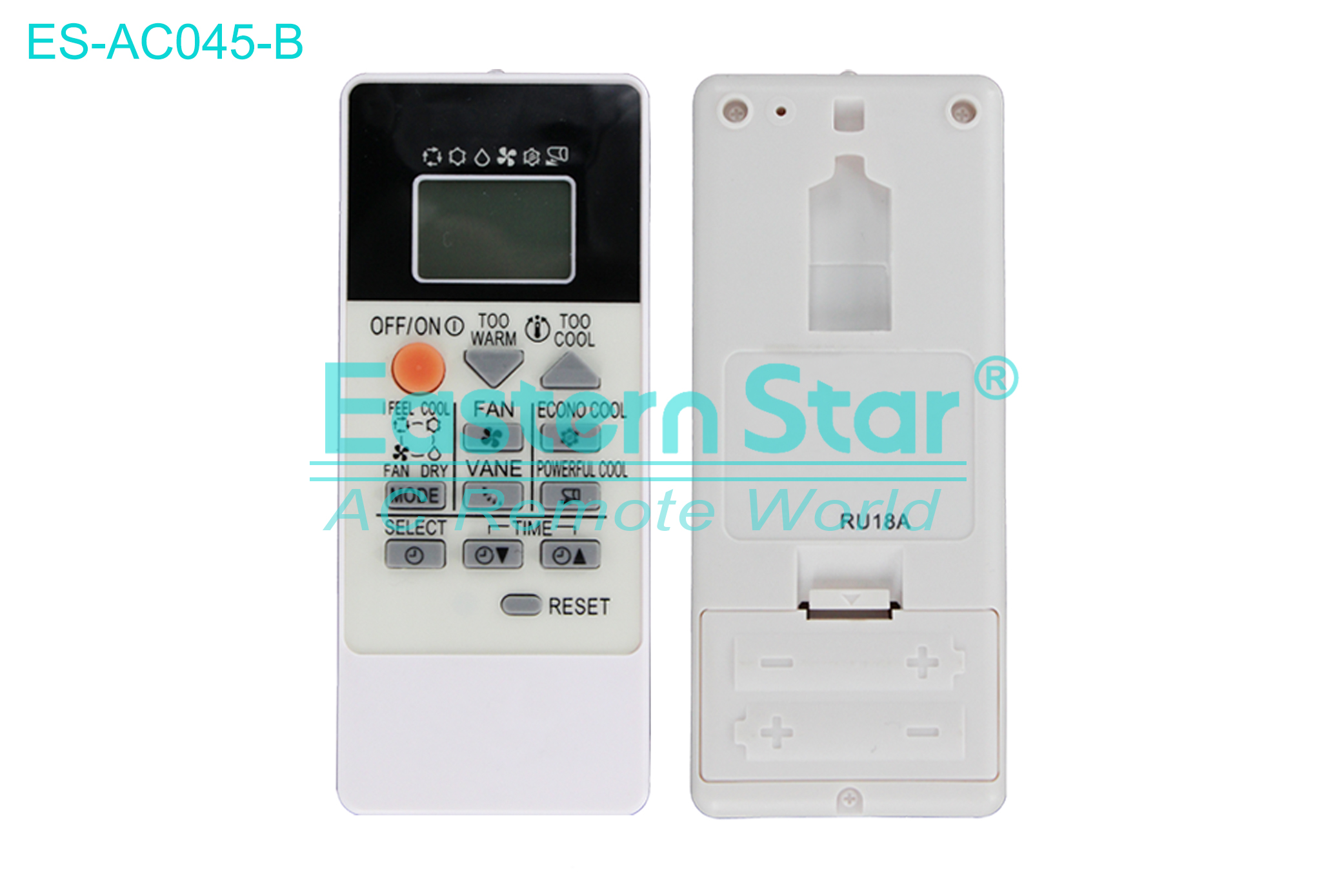 ES-AC045-B High Quality China Remote AC Remote for Mitsubishi Air Conditioner Remote A/C 12 keys