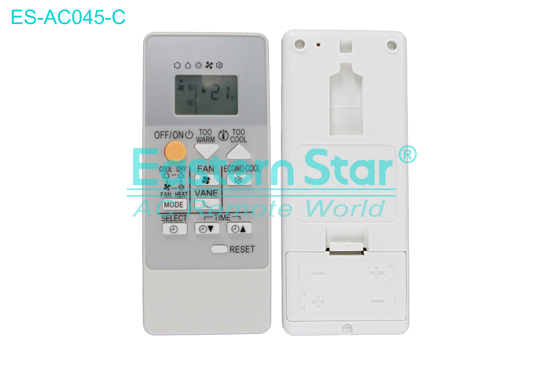 ES-AC045-C High Quality China Remote AC Remote for Mitsubishi Air Conditioner Remote A/C 11 keys
