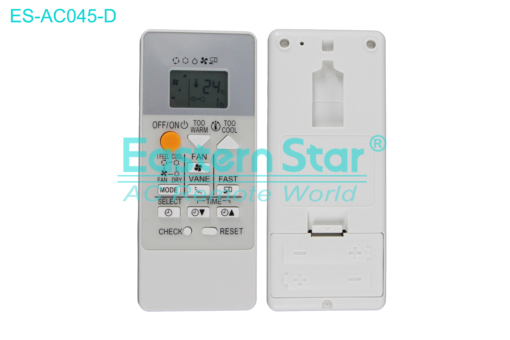 ES-AC045-D High Quality China Remote AC Remote for Mitsubishi Air Conditioner Remote A/C 12 keys