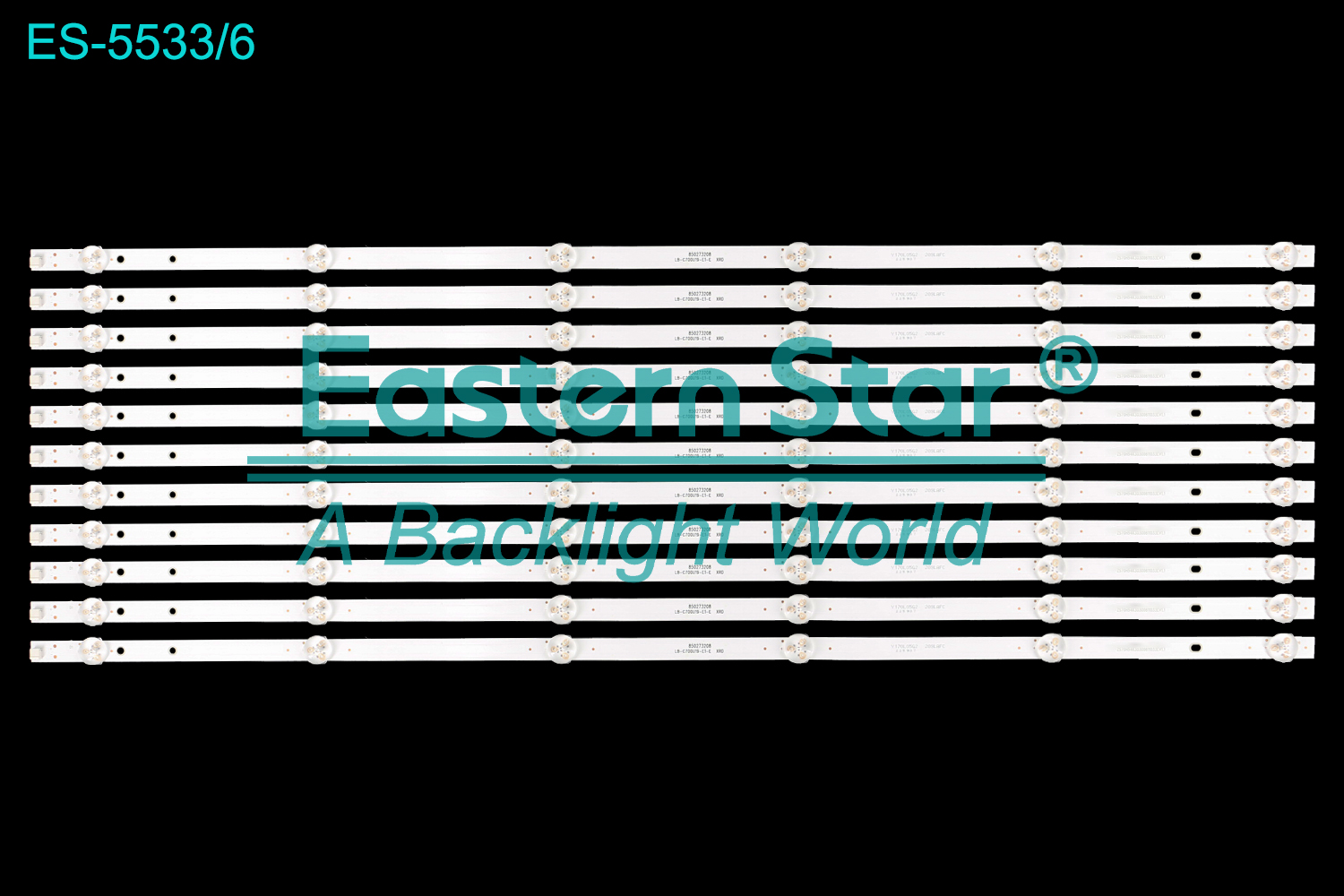 ES-5533 LED TV Backlight use for 70" Changhong  70D4PS use for CRH-ZS70H54K30300611033EV1.1, 850273208 LB-C700U19-E1-E  LED BACKLIGHT STRIP(11)