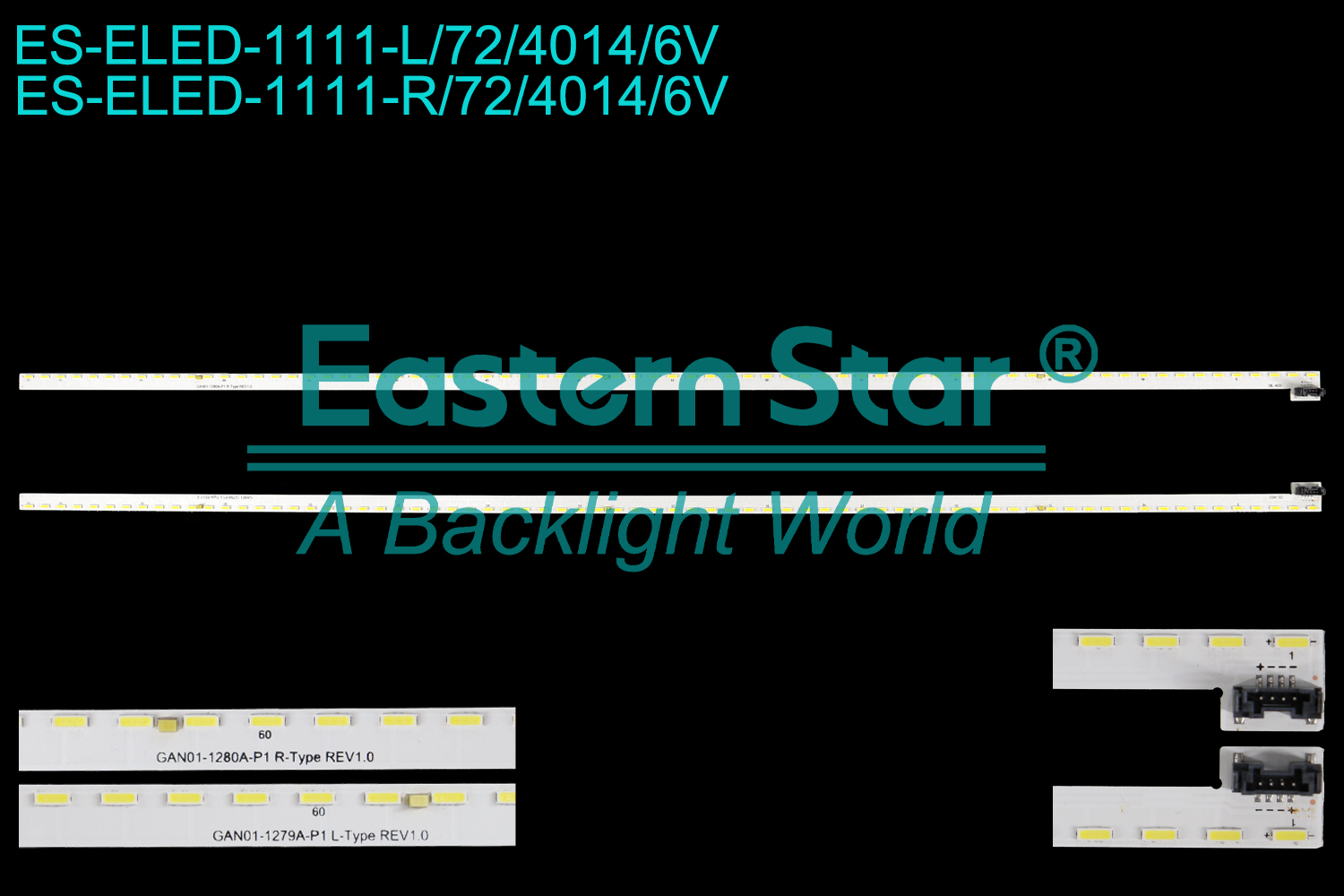 ES-ELED-1111 ELED/EDGE TV backlight use for 49'' Xiaomi L49M5-AB GAN01-1280A-P1 GAN01-1279A-P1  LED BACKLIGHT STRIP(2)
