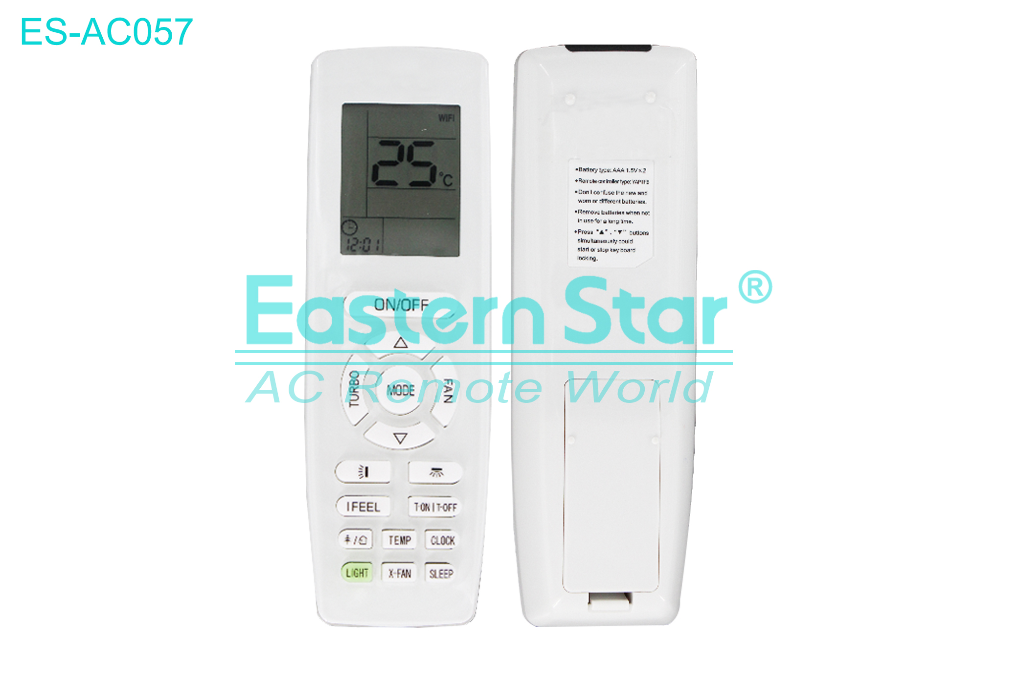 ES-AC057 High Quality China Remote AC Remote for Gree Air Conditioner Remote A/C 16 keys