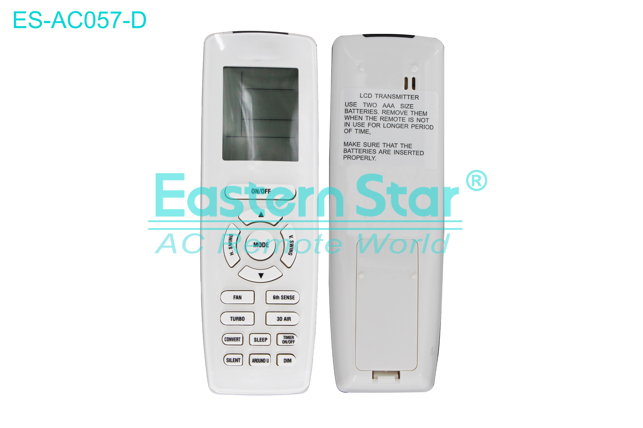 ES-AC057-D High Quality China Remote AC Remote for Gree Air Conditioner Remote A/C 16 keys